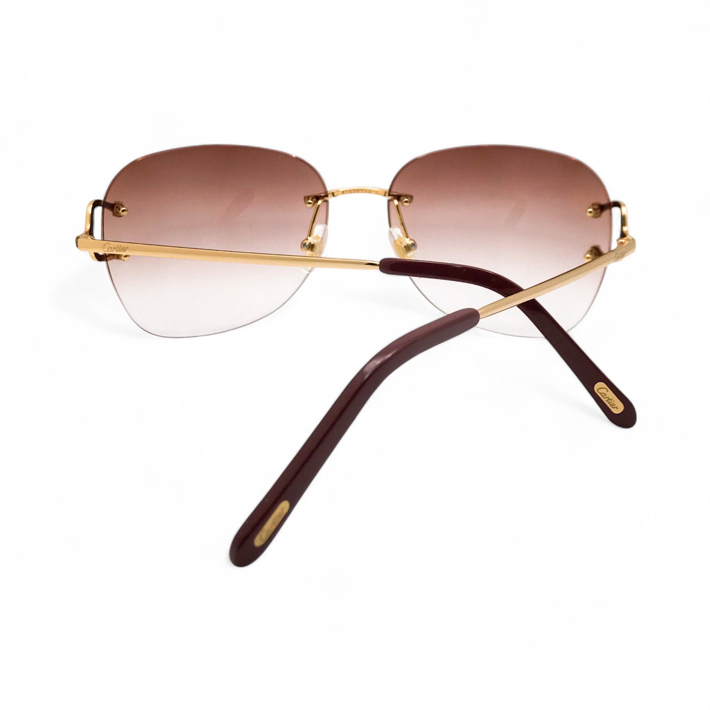 Big C Decor - Gold Wires Sunglasses w/ Hennessy Brown Indigo Lenses (2000s)