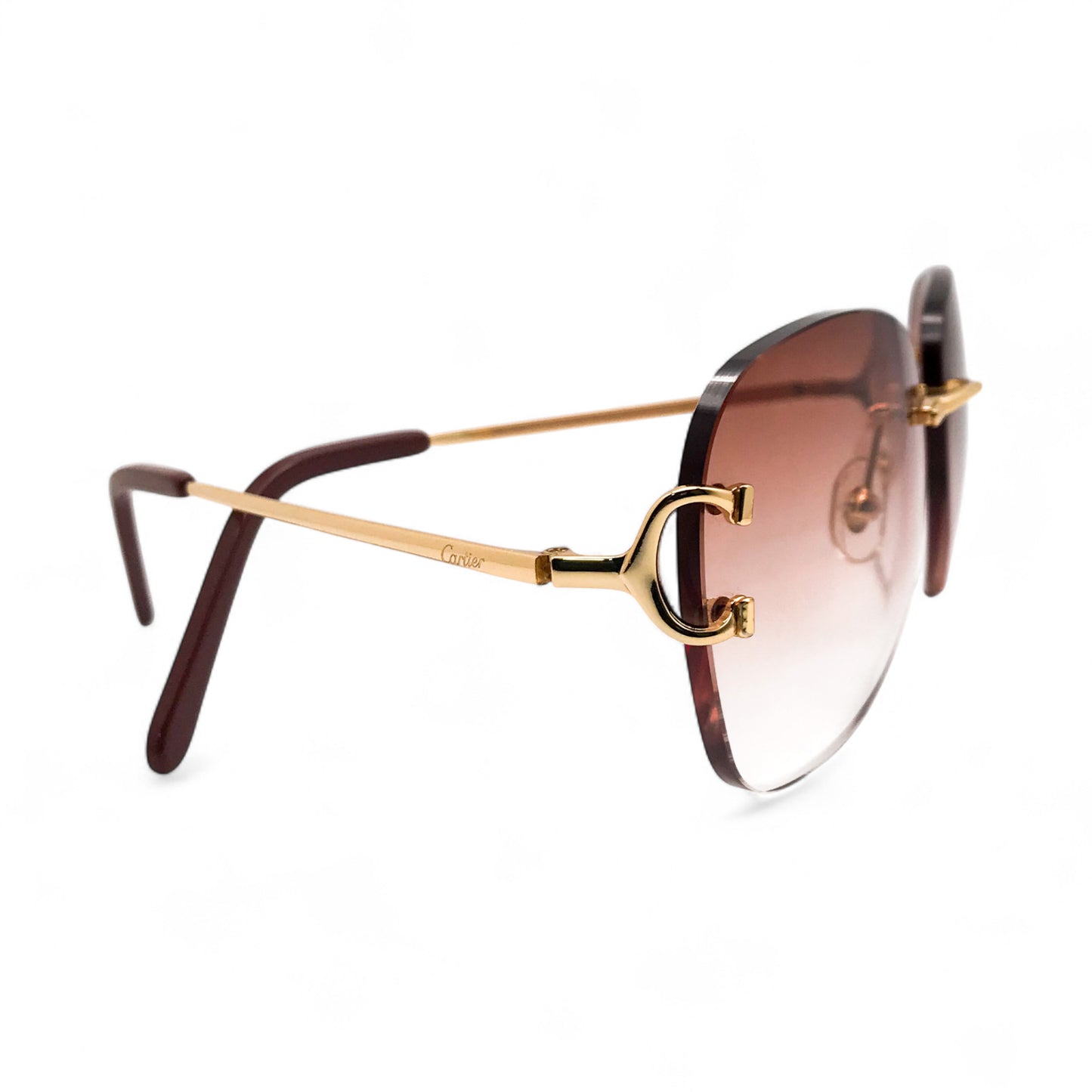 Big C Decor - Gold Wires Sunglasses w/ Hennessy Brown Indigo Lenses (2000s)