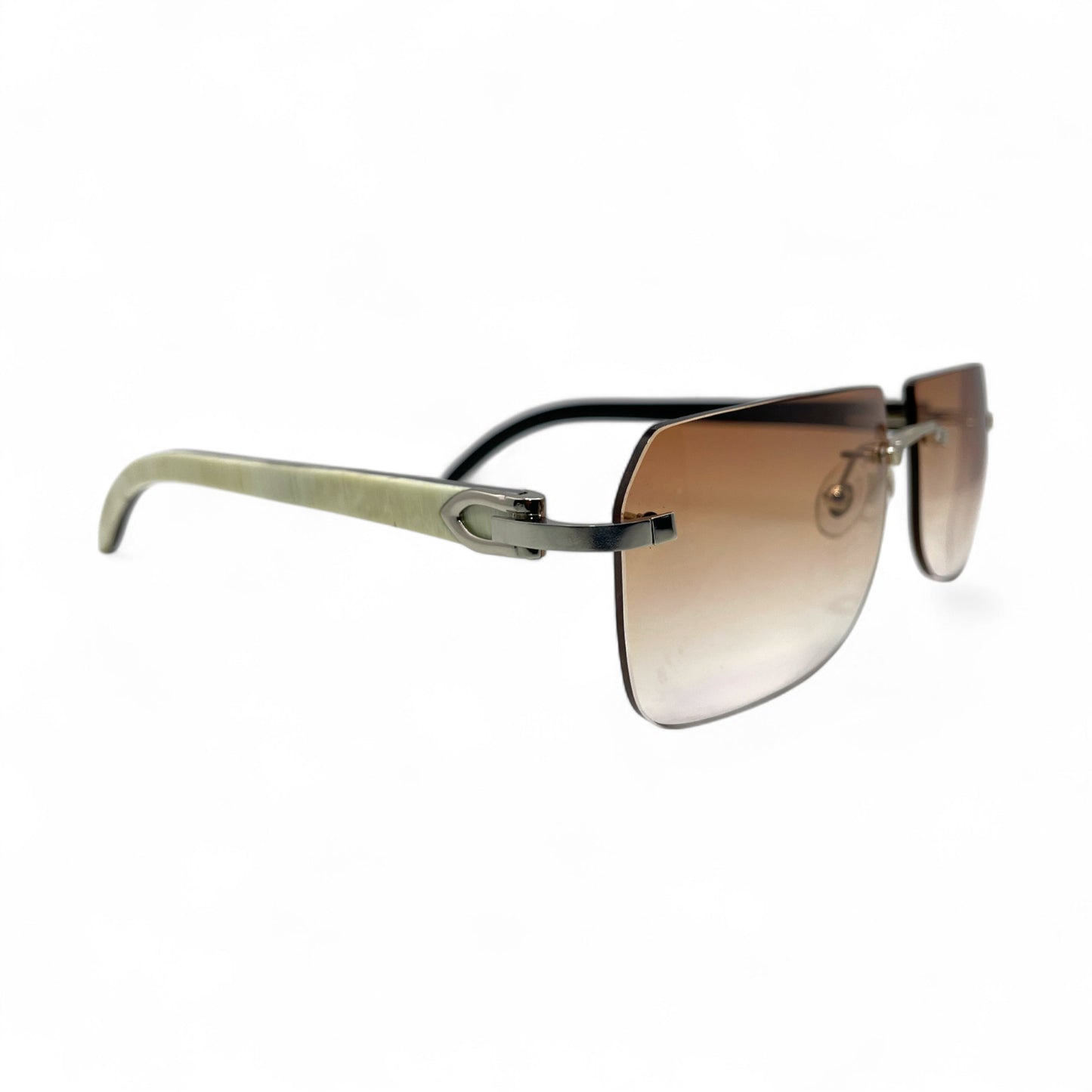 C Decor Buffs - Silver White Genuine Horn Sunglasses (2020s)