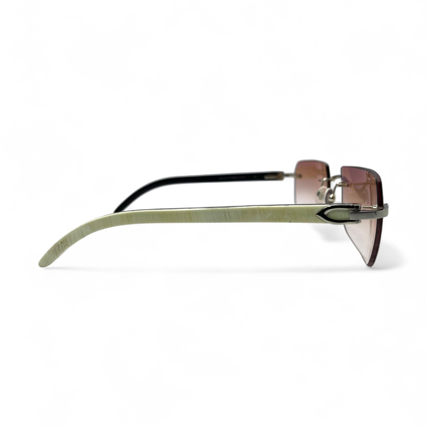 C Decor Buffs - Silver White Genuine Horn Sunglasses (2020s)