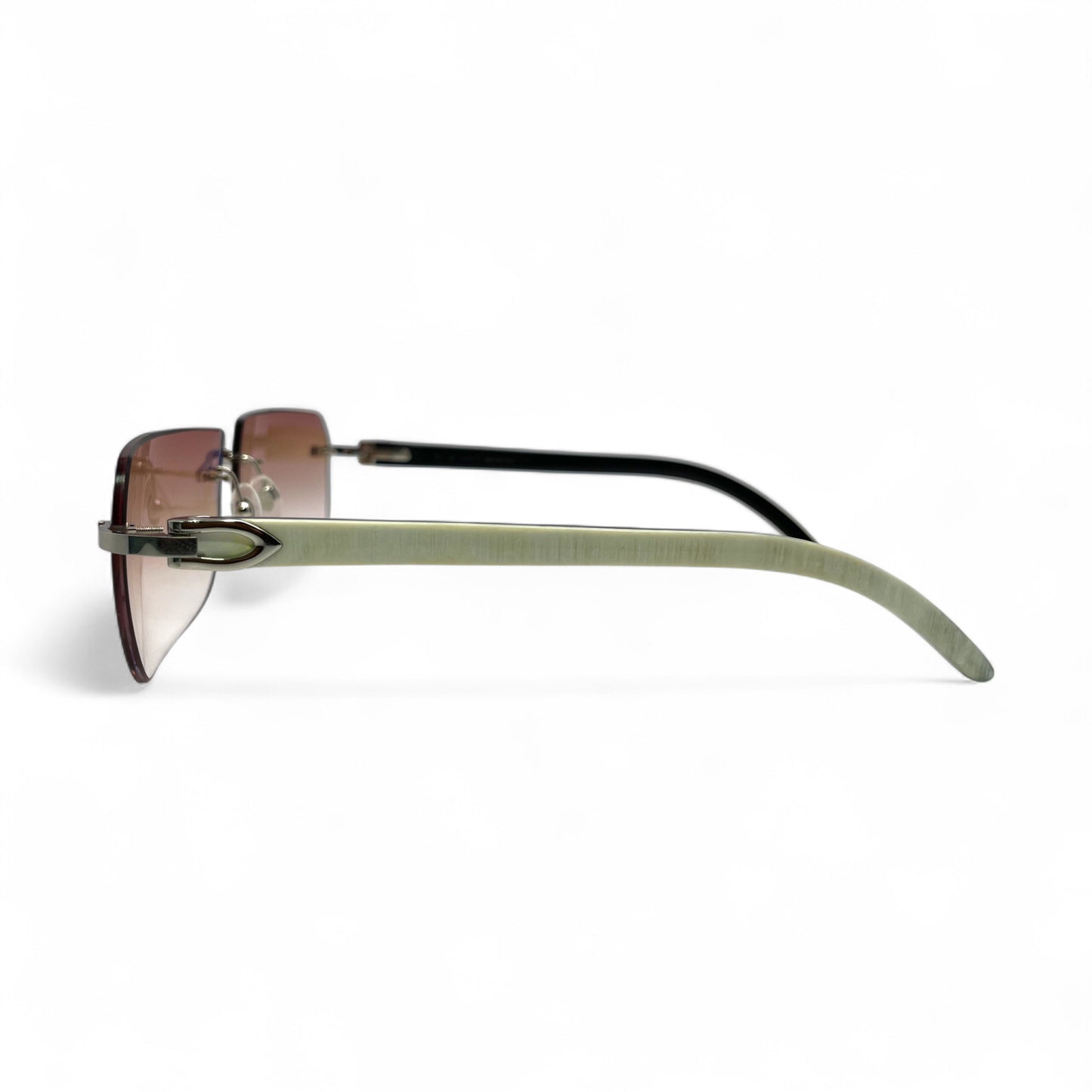 C Decor Buffs - Silver White Genuine Horn Sunglasses (2020s)