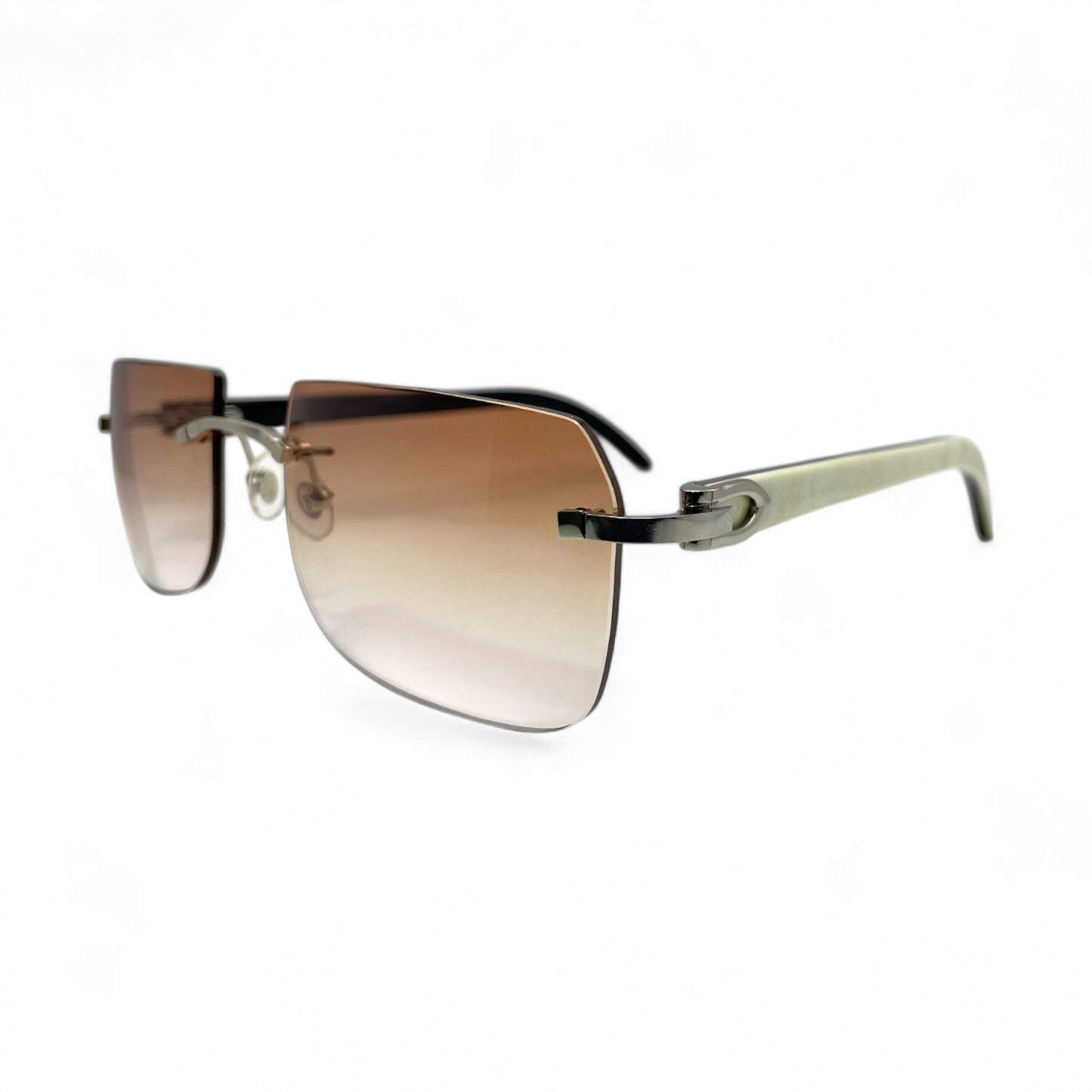 C Decor Buffs - Silver White Genuine Horn Sunglasses (2020s)