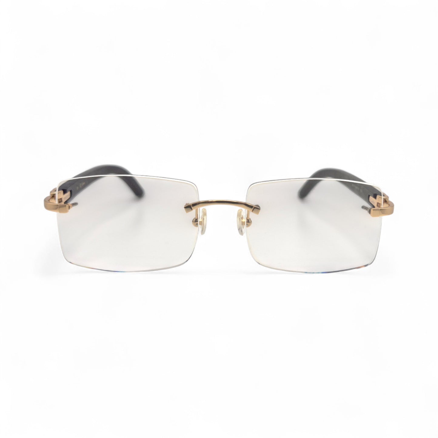 C Decor - Gold Matted Black Woods Eyeglasses w/ Transition Gray Lenses
