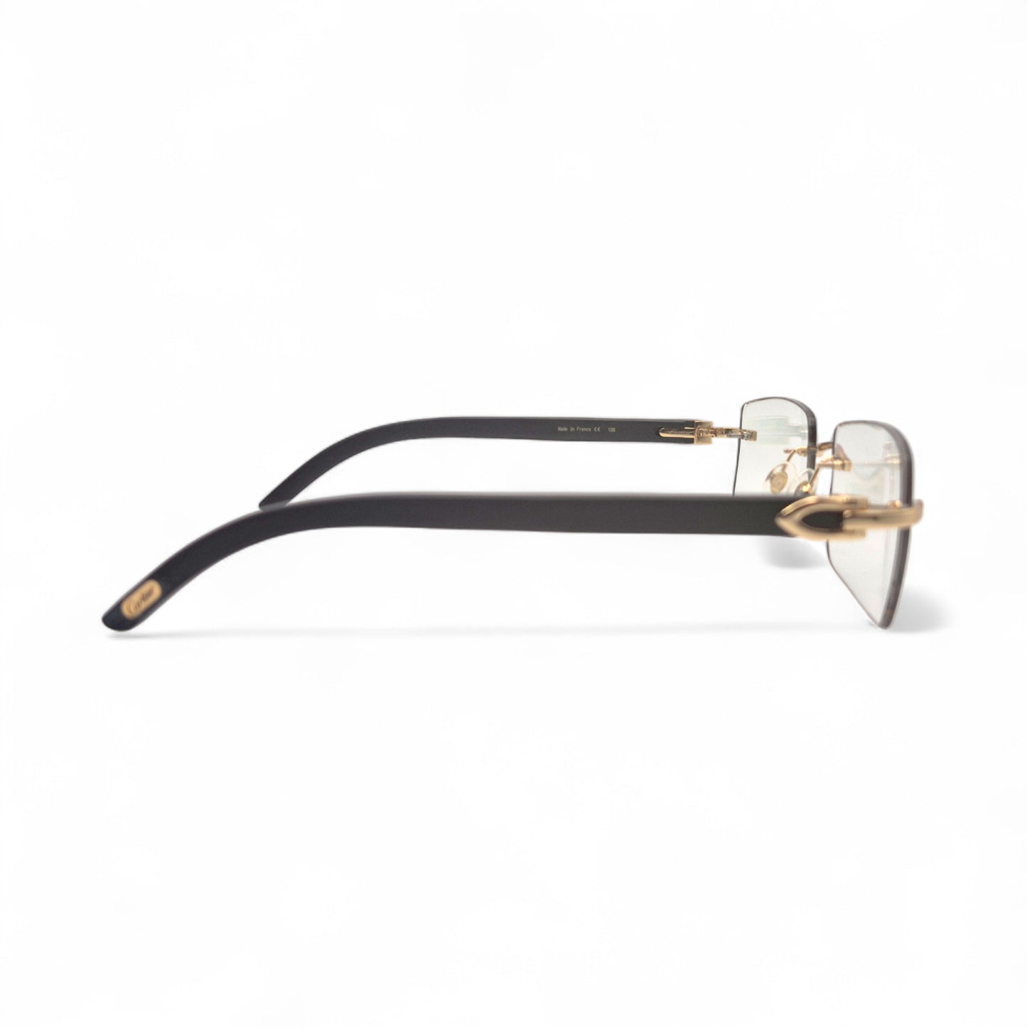 C Decor - Gold Matted Black Woods Eyeglasses w/ Transition Gray Lenses