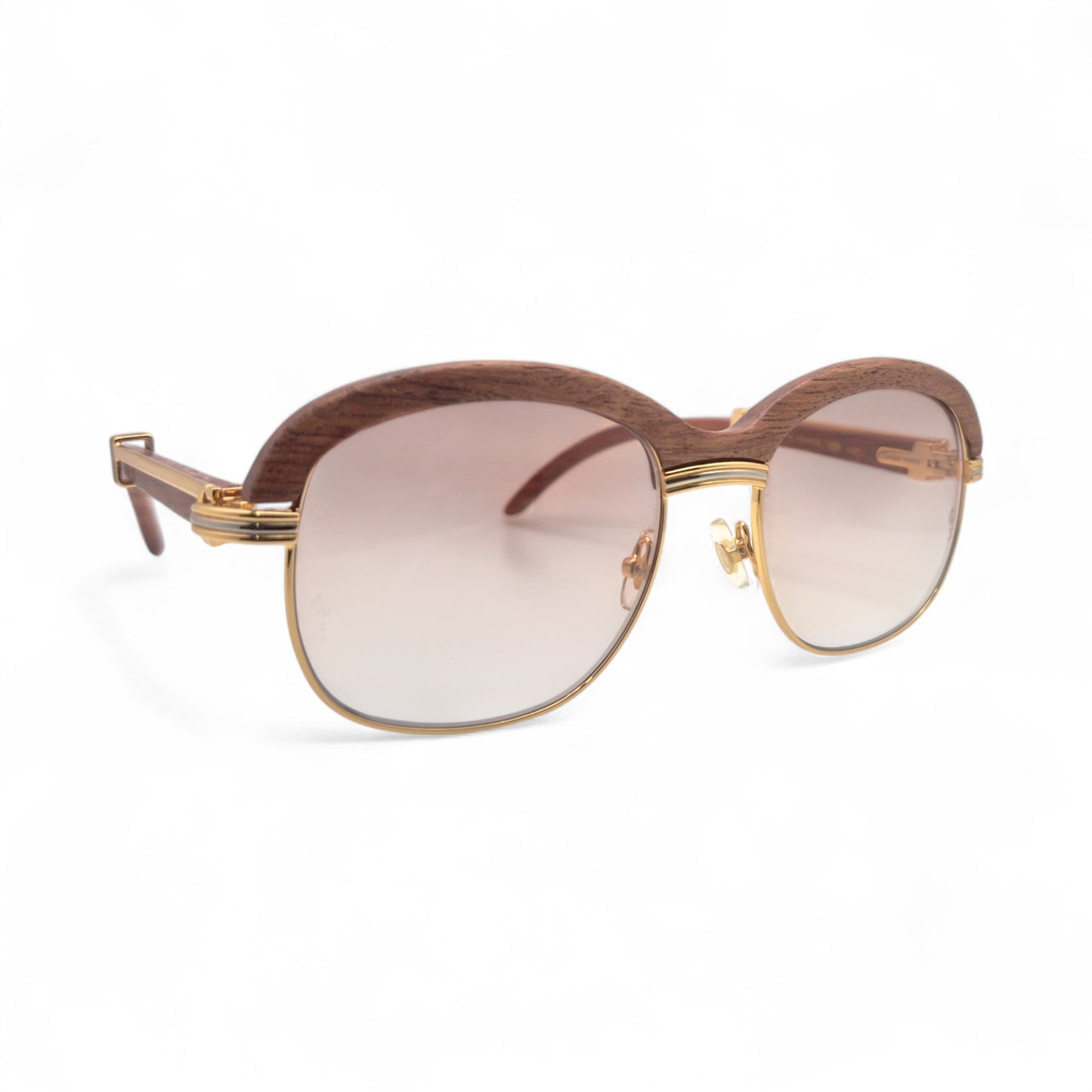 Malmaison - 56-16 Gold Woods Sunglasses w/ Light Hennessy Brown Lenses (90s)