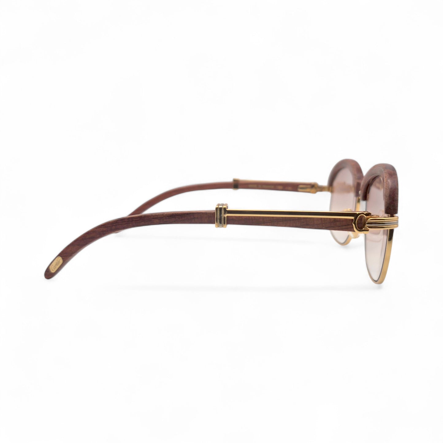 Malmaison - 56-16 Gold Woods Sunglasses w/ Light Hennessy Brown Lenses (90s)