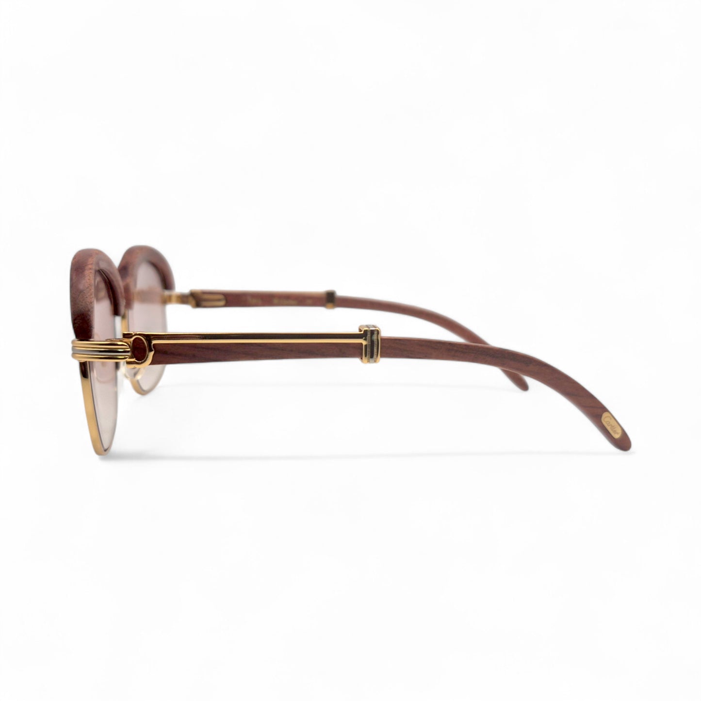 Malmaison - 56-16 Gold Woods Sunglasses w/ Light Hennessy Brown Lenses (90s)