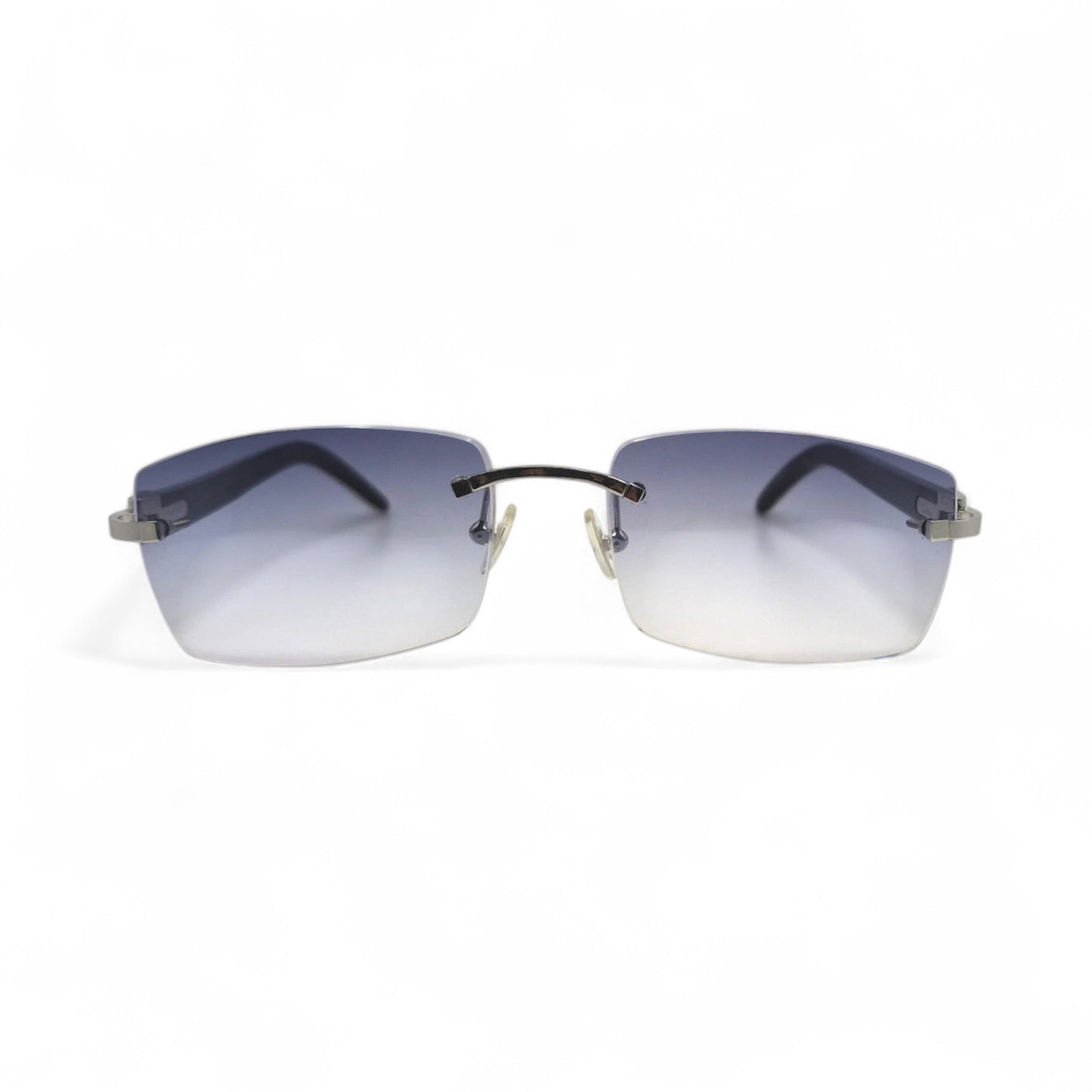 C Decor - Silver White Buffs Sunglasses w/ Gray Square Lenses (2020s)