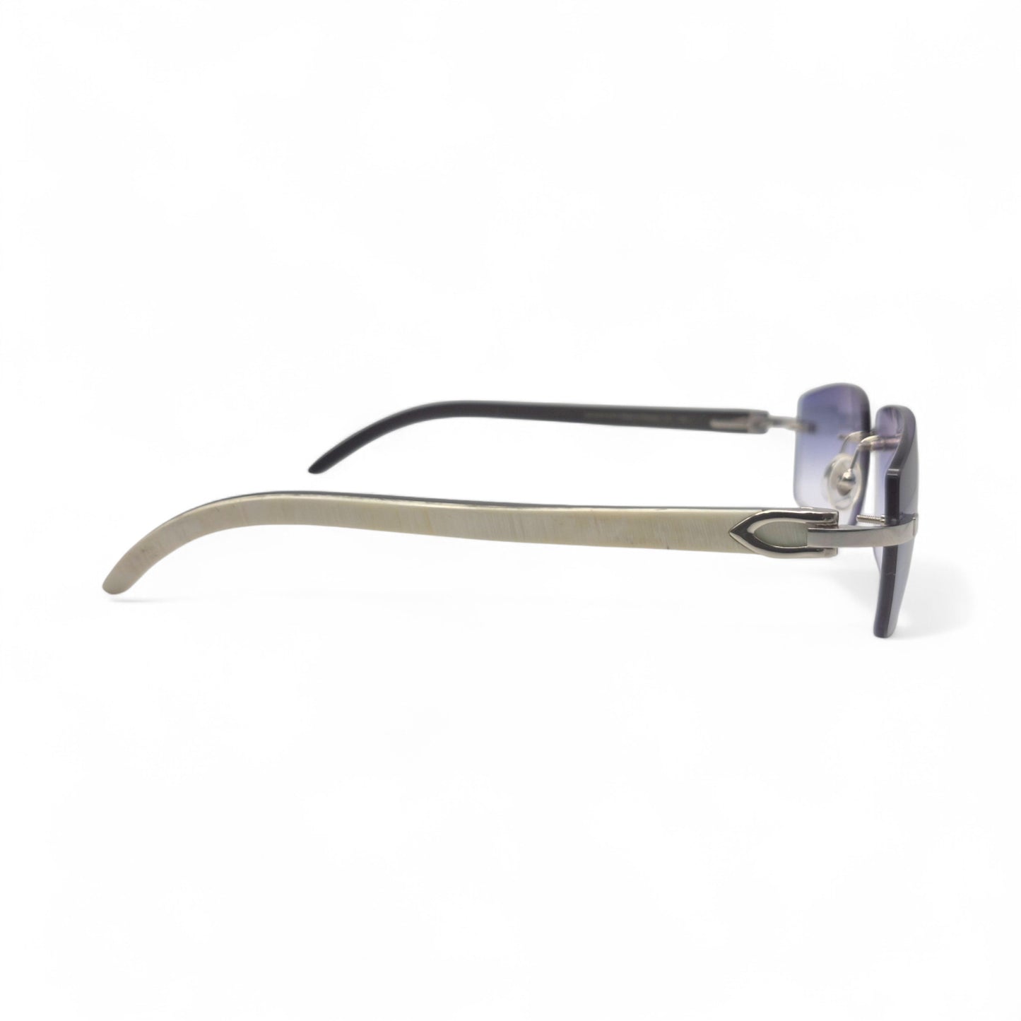 C Decor - Silver White Buffs Sunglasses w/ Gray Square Lenses (2020s)