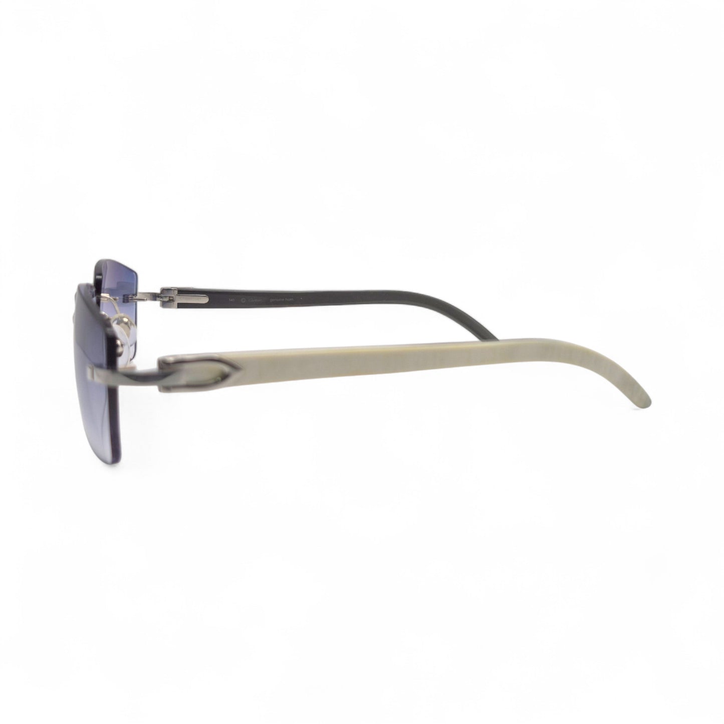 C Decor - Silver White Buffs Sunglasses w/ Gray Square Lenses (2020s)