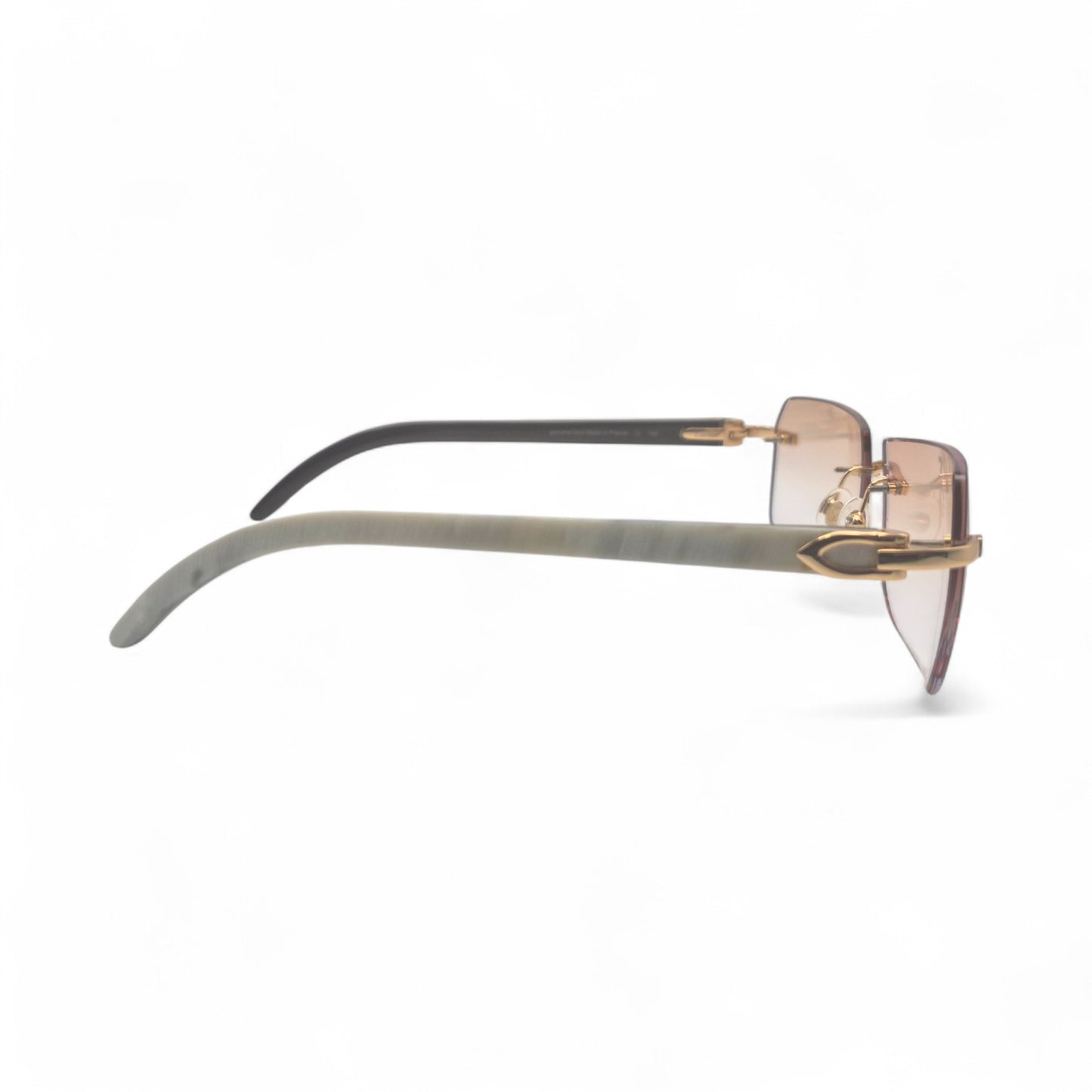 C Decor - Gold White Buffs Sunglasses w/ Light Brown Lenses (2020s)