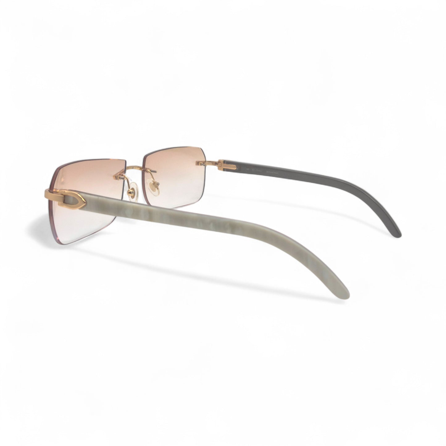 C Decor - Gold White Buffs Sunglasses w/ Light Brown Lenses (2020s)