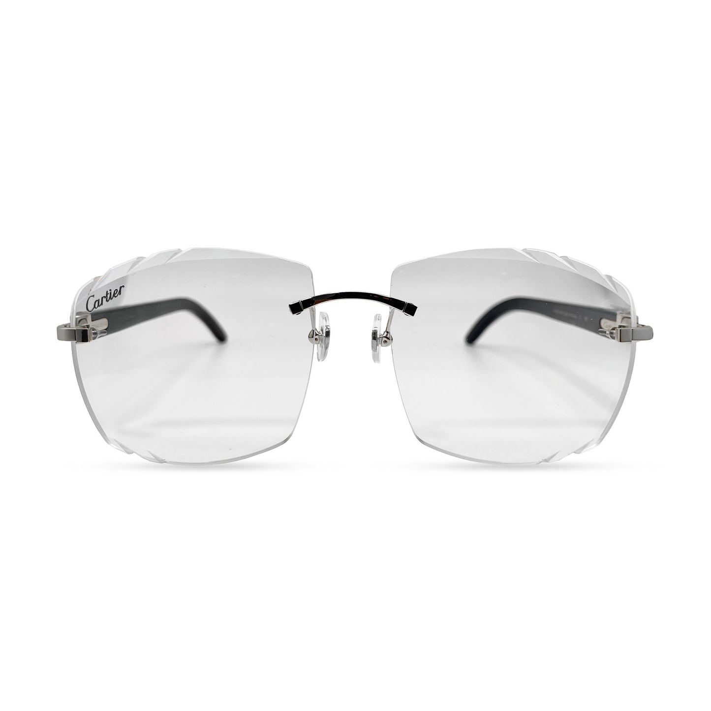 C Decor Buffs (Diamond Cut) - Silver White Genuine Horn Sunglasses (2020s)