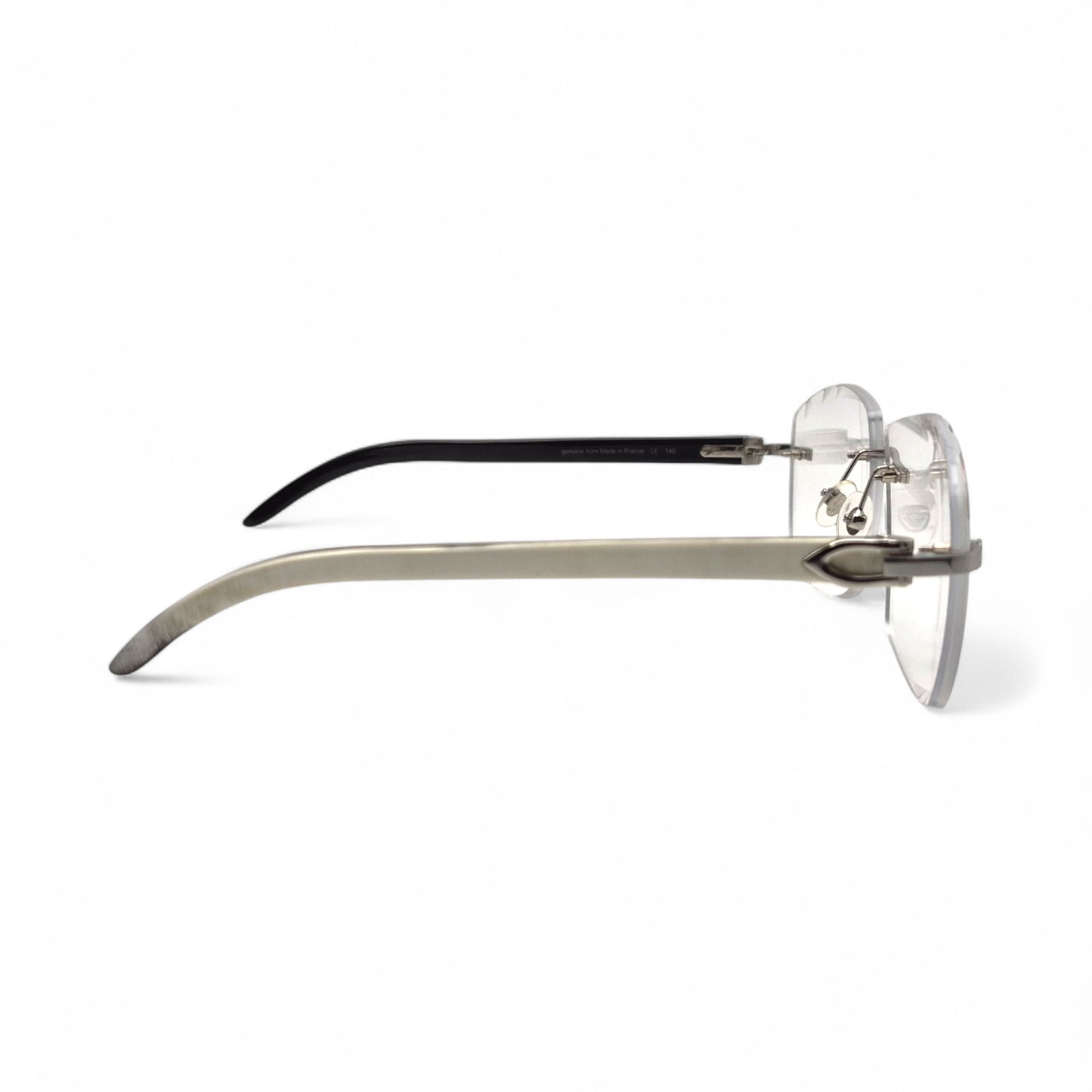 C Decor - Silver White Buffs Eyeglasses w/ Transition Brown Lenses