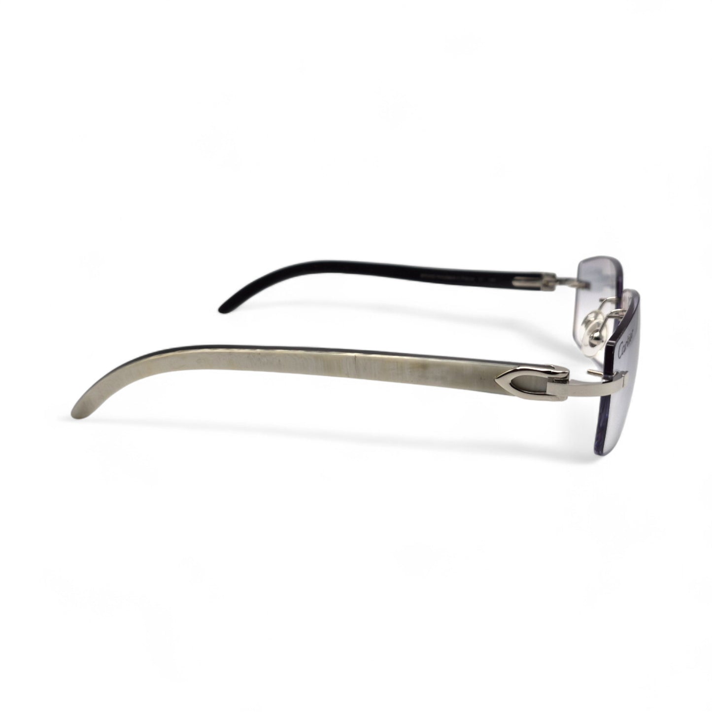 C Decor - Silver White Buffs Sunglasses w/ Gray Square Lenses (2020s)