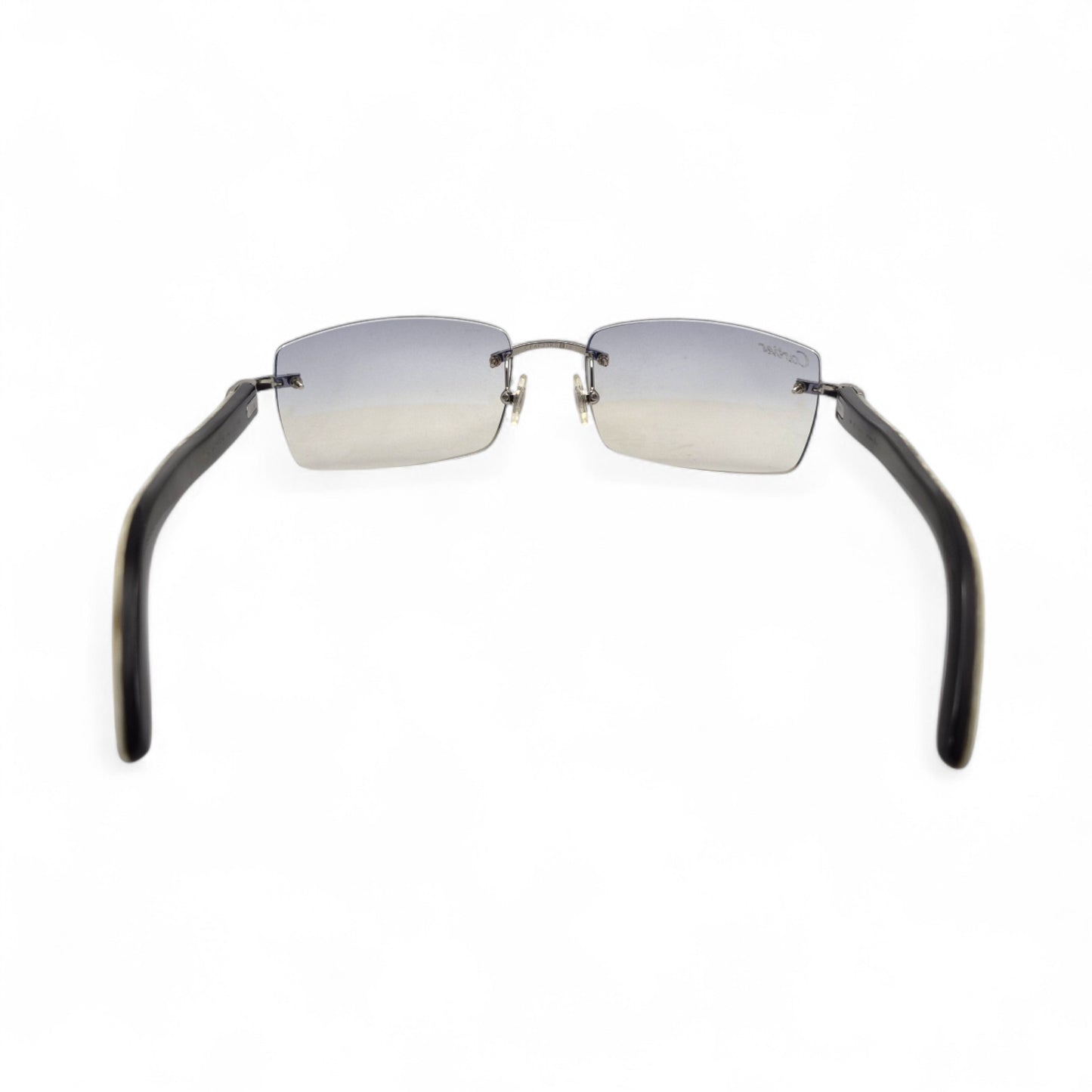 C Decor - Silver White Buffs Sunglasses w/ Gray Square Lenses (2020s)