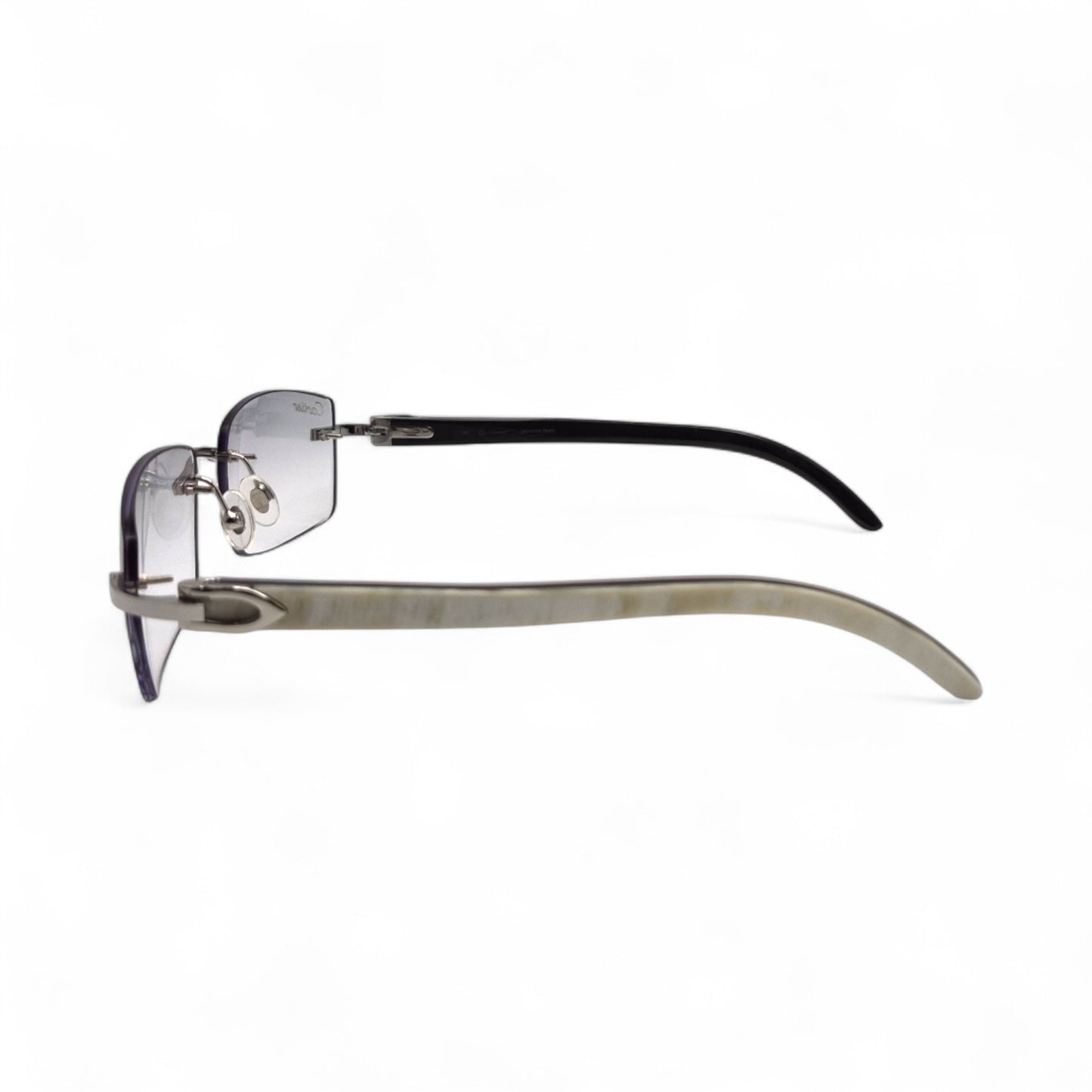 C Decor - Silver White Buffs Sunglasses w/ Gray Square Lenses (2020s)