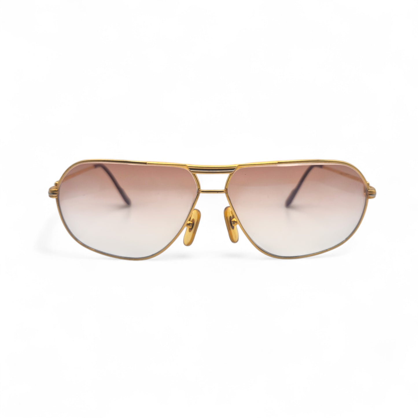 Authentic Cartier Santos (Vintage Aviators) - Gold Wires Sunglasses (80s)
