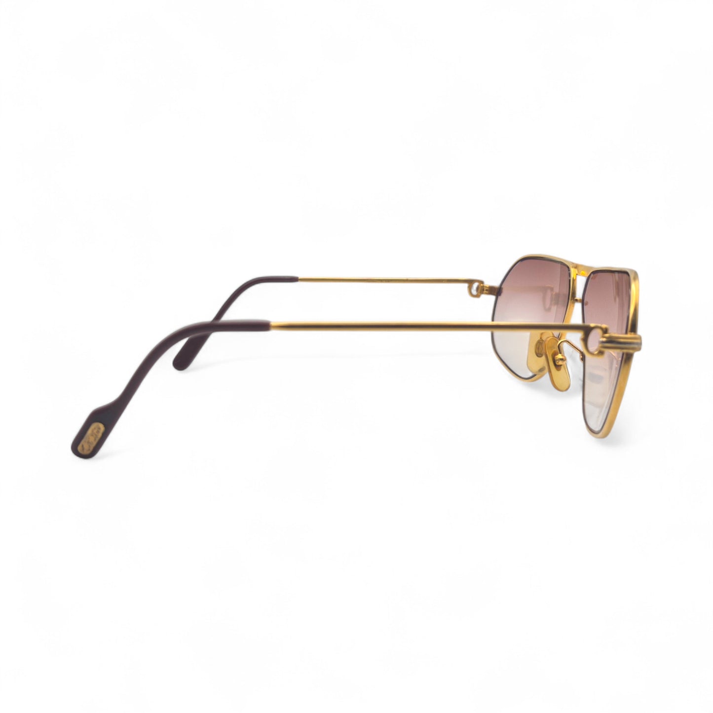 Authentic Cartier Santos (Vintage Aviators) - Gold Wires Sunglasses (80s)