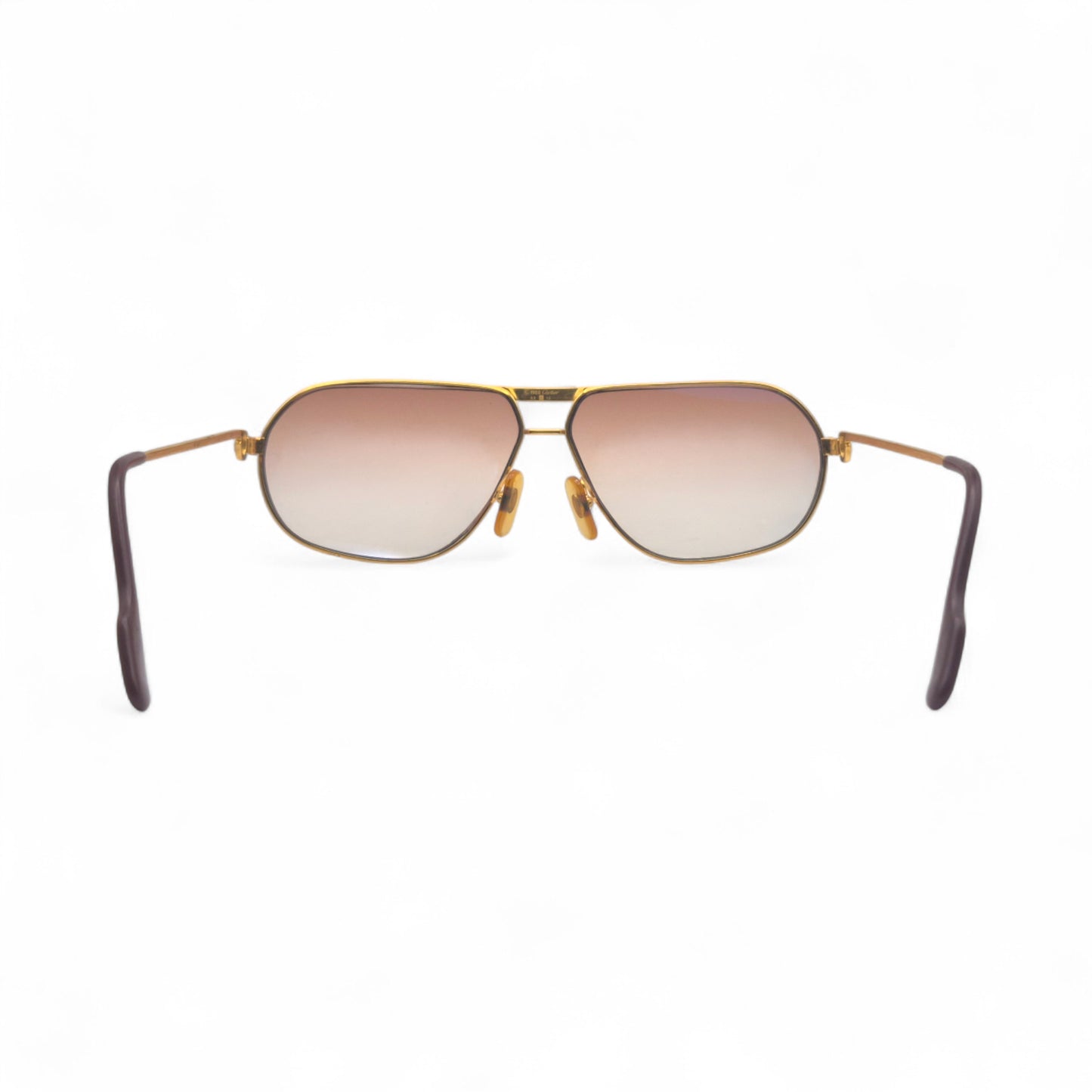 Authentic Cartier Santos (Vintage Aviators) - Gold Wires Sunglasses (80s)