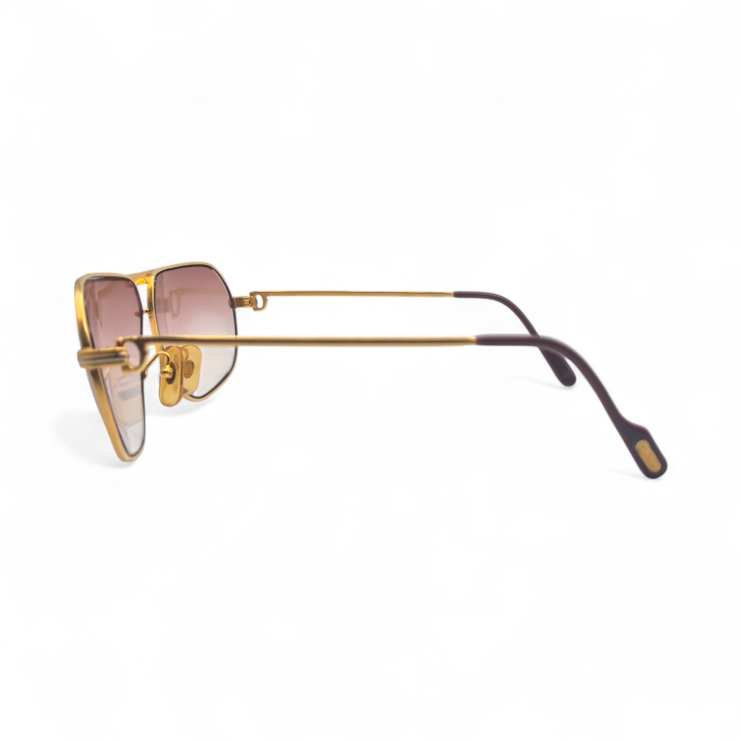 Authentic Cartier Santos (Vintage Aviators) - Gold Wires Sunglasses (80s)