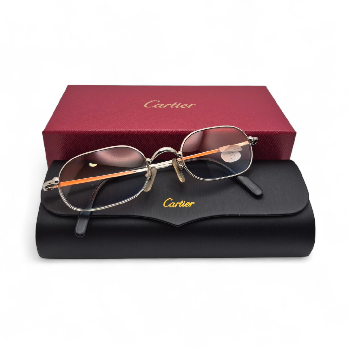 Authentic Cartier Deimos - Titanium Wires Sunglasses w/ Red & Blue Lenses (80s)
