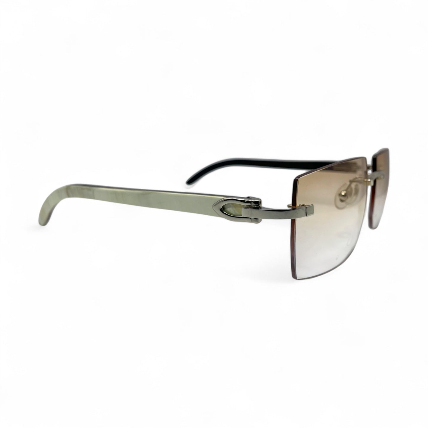 C Decor Buffs - Silver White Genuine Horn Sunglasses (2020s)