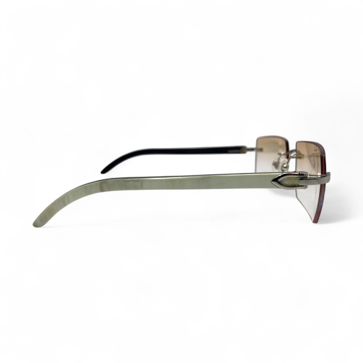 C Decor Buffs - Silver White Genuine Horn Sunglasses (2020s)
