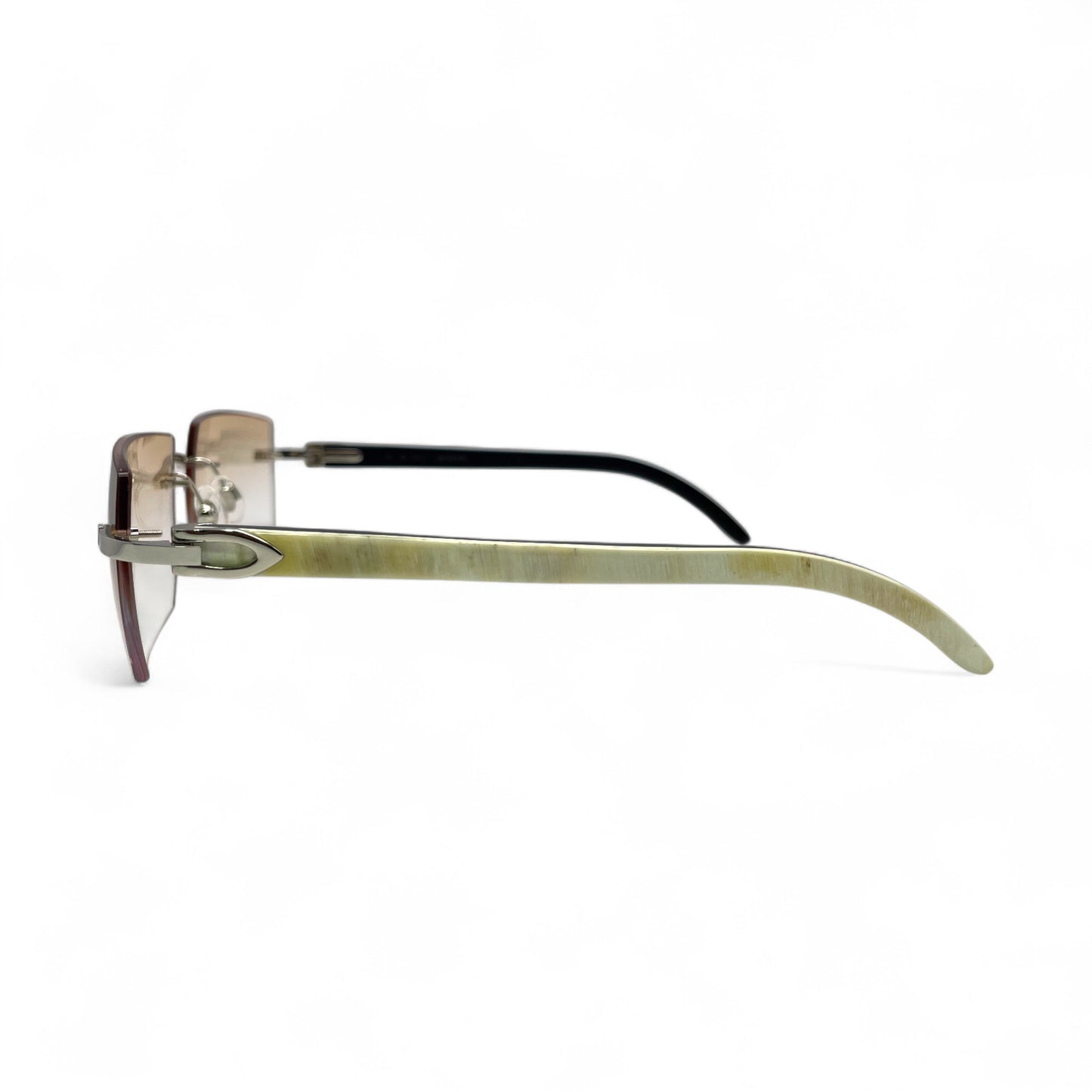 C Decor Buffs - Silver White Genuine Horn Sunglasses (2020s)