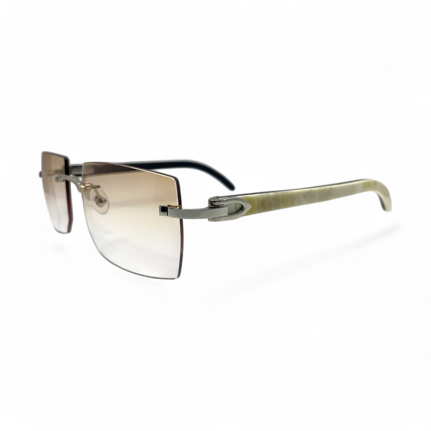 C Decor Buffs - Silver White Genuine Horn Sunglasses (2020s)