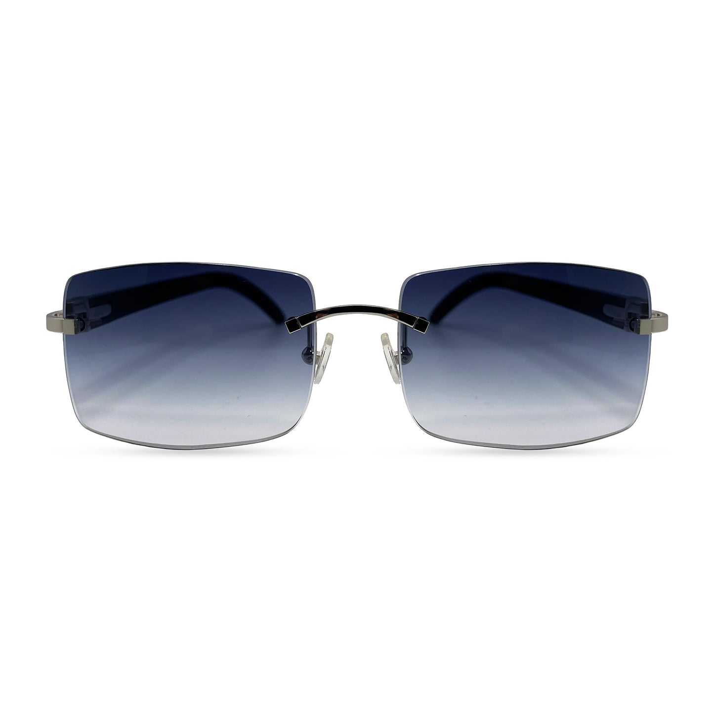 C Decor Buffs - Silver Black Genuine Horn Sunglasses (2010s)