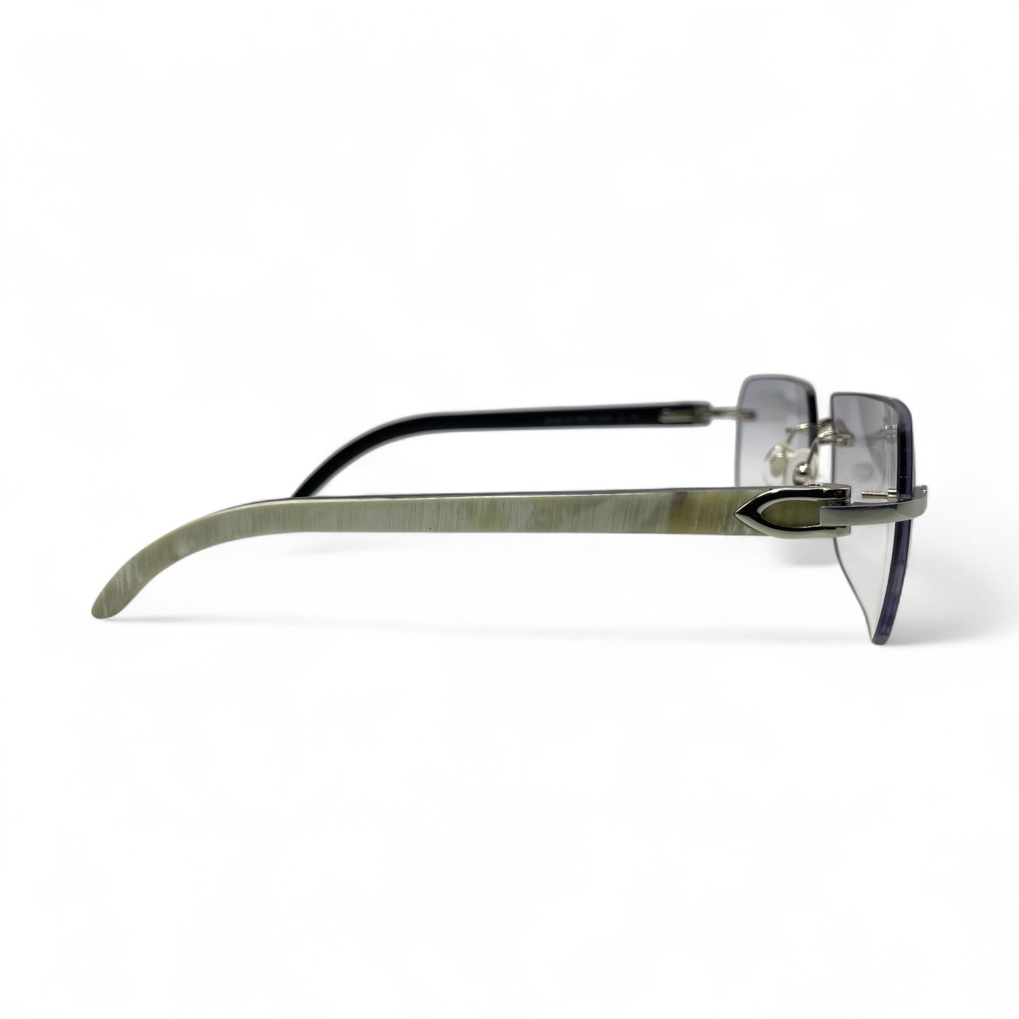C Decor Buffs - Silver White Genuine Horn Sunglasses (2020s)