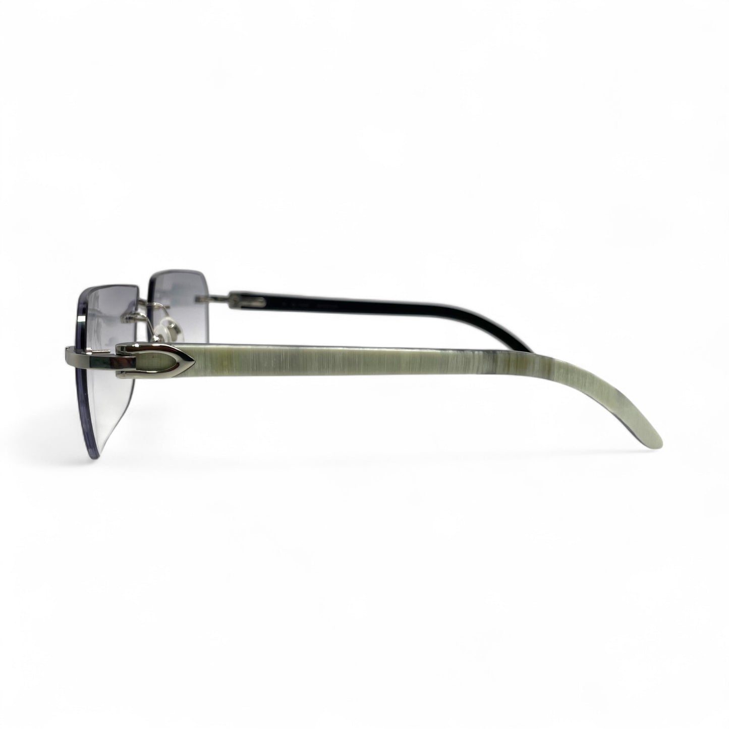 C Decor Buffs - Silver White Genuine Horn Sunglasses (2020s)