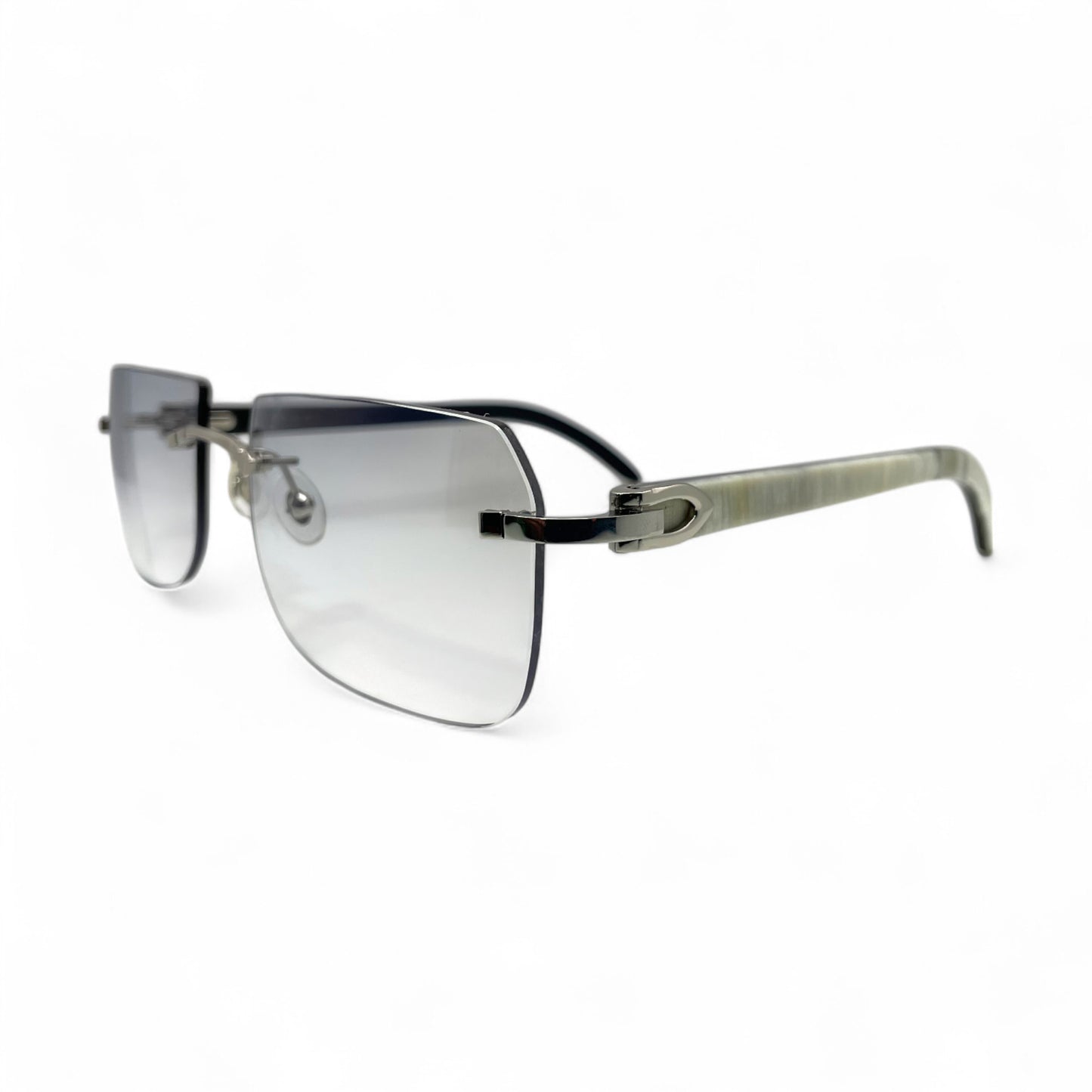 C Decor Buffs - Silver White Genuine Horn Sunglasses (2020s)