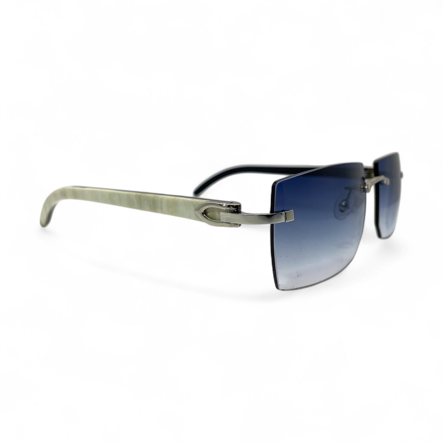 C Decor Buffs - Silver White Genuine Horn Sunglasses (2020s)