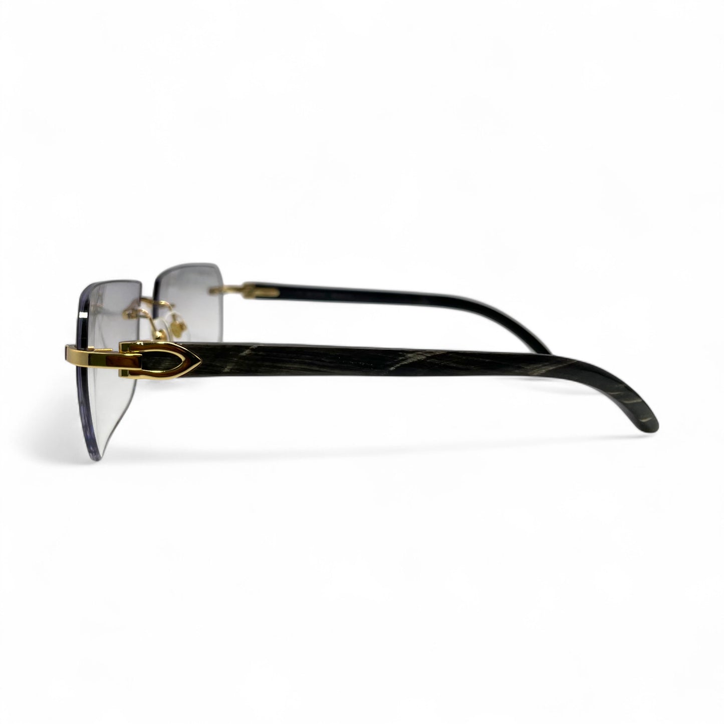 C Decor Buffs - Gold Black Genuine Horn Sunglasses (2010s)