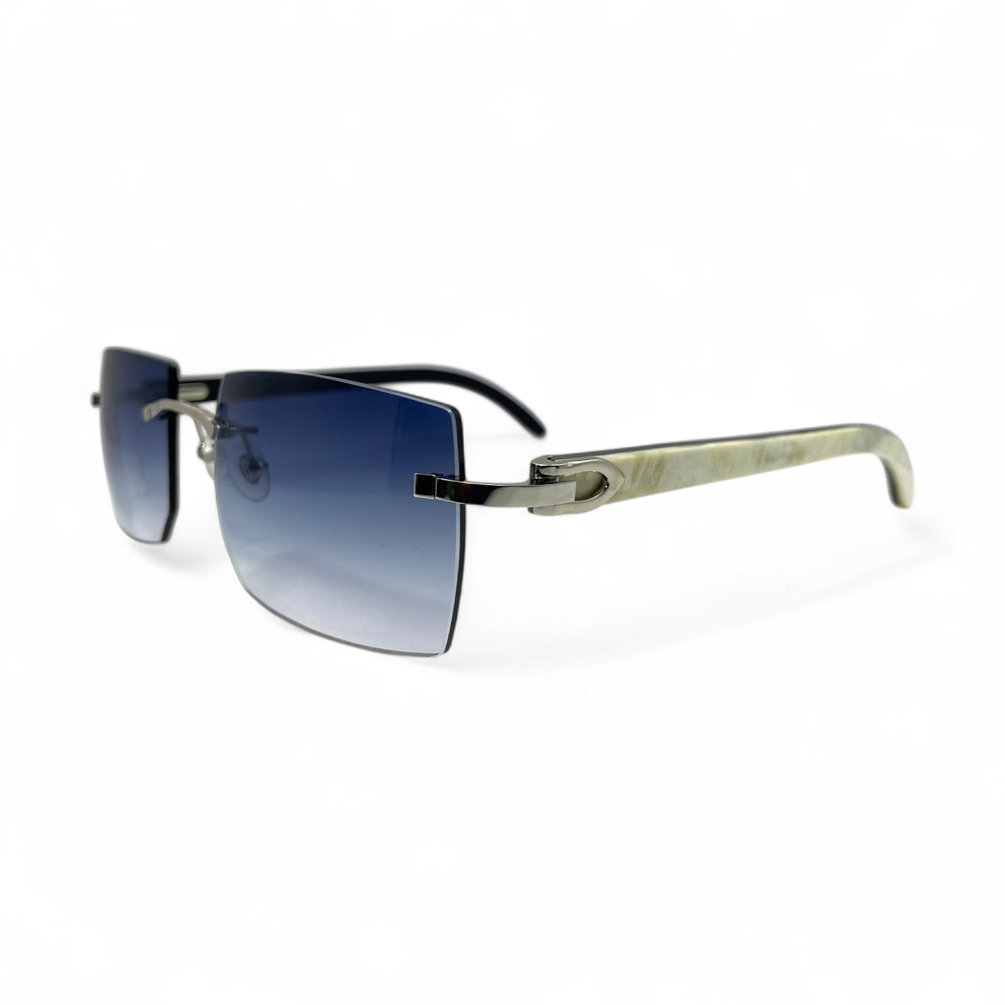 C Decor Buffs - Silver White Genuine Horn Sunglasses (2020s)
