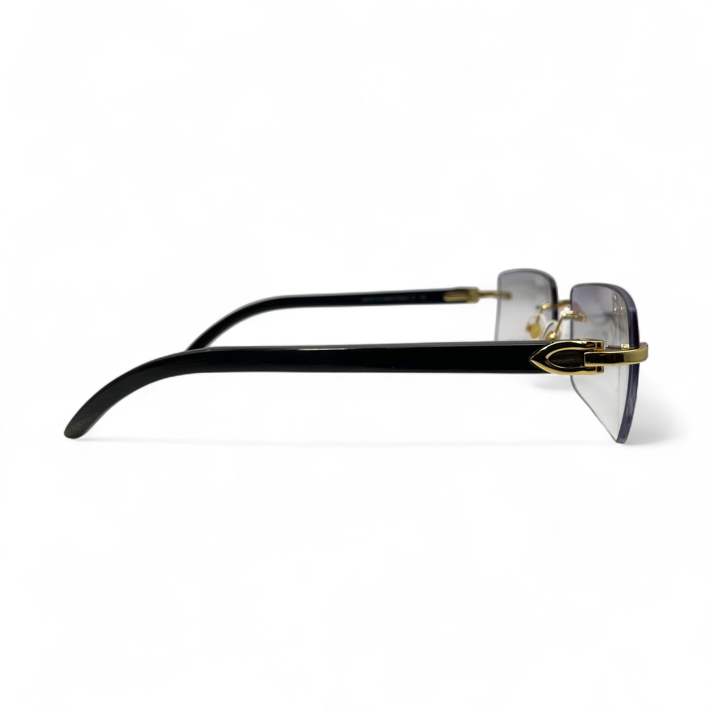 C Decor Buffs - Gold Black Genuine Horn Sunglasses (2010s)