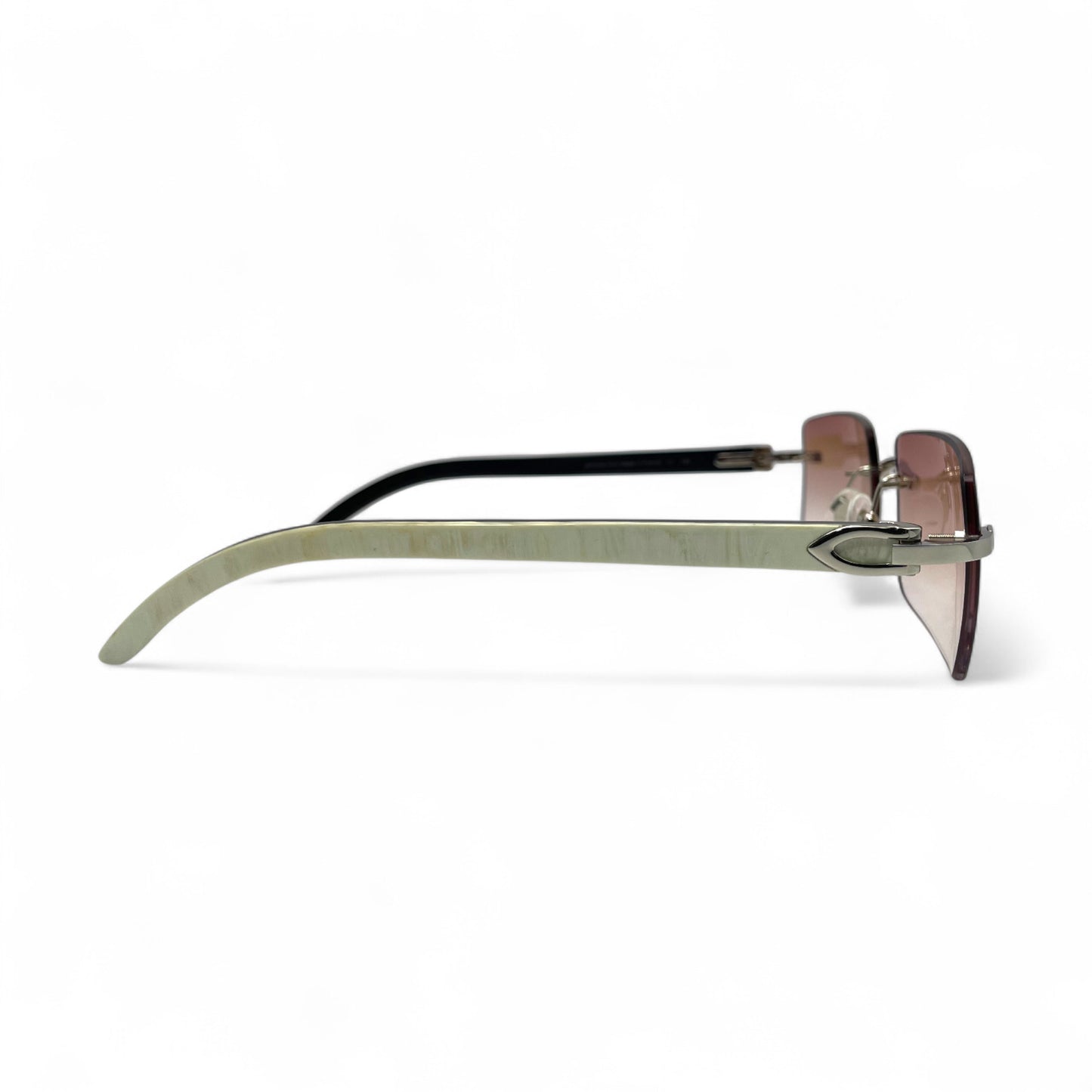 C Decor Buffs - Silver White Genuine Horn Sunglasses (2020s)