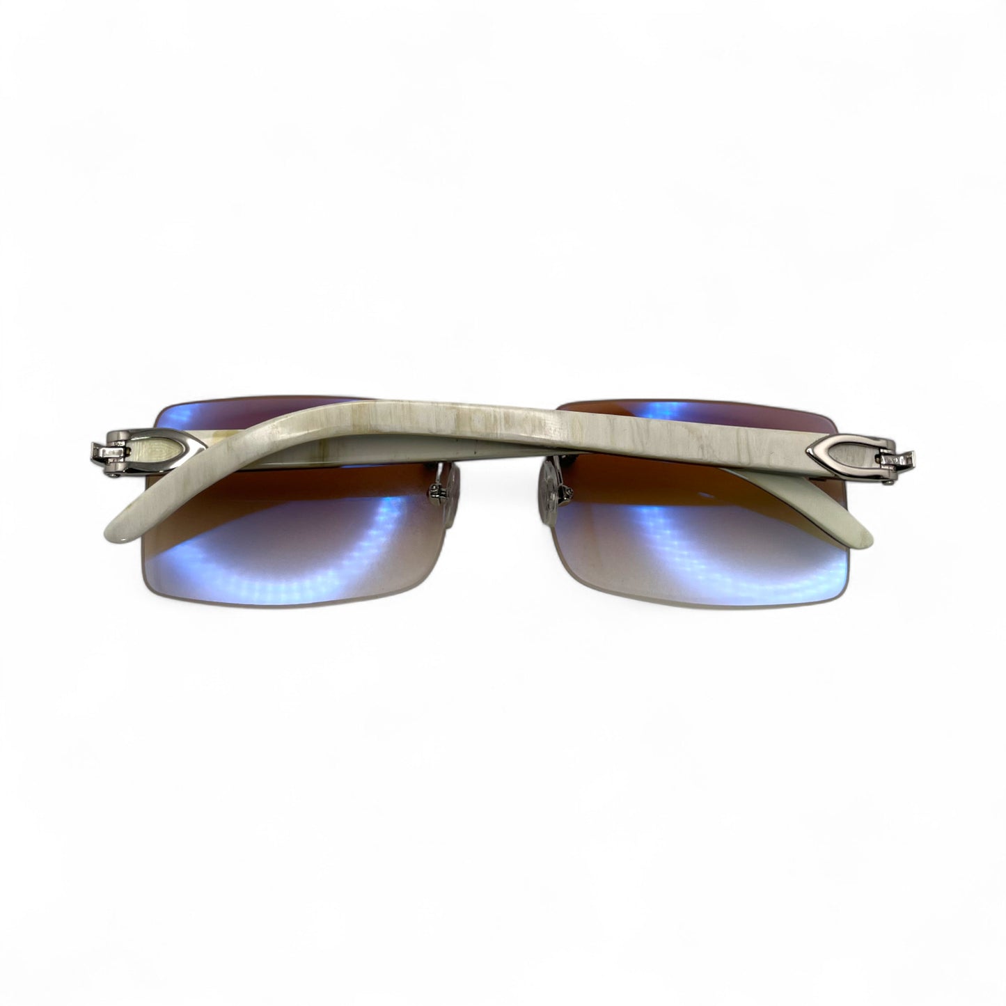 C Decor Buffs - Silver White Genuine Horn Sunglasses (2020s)