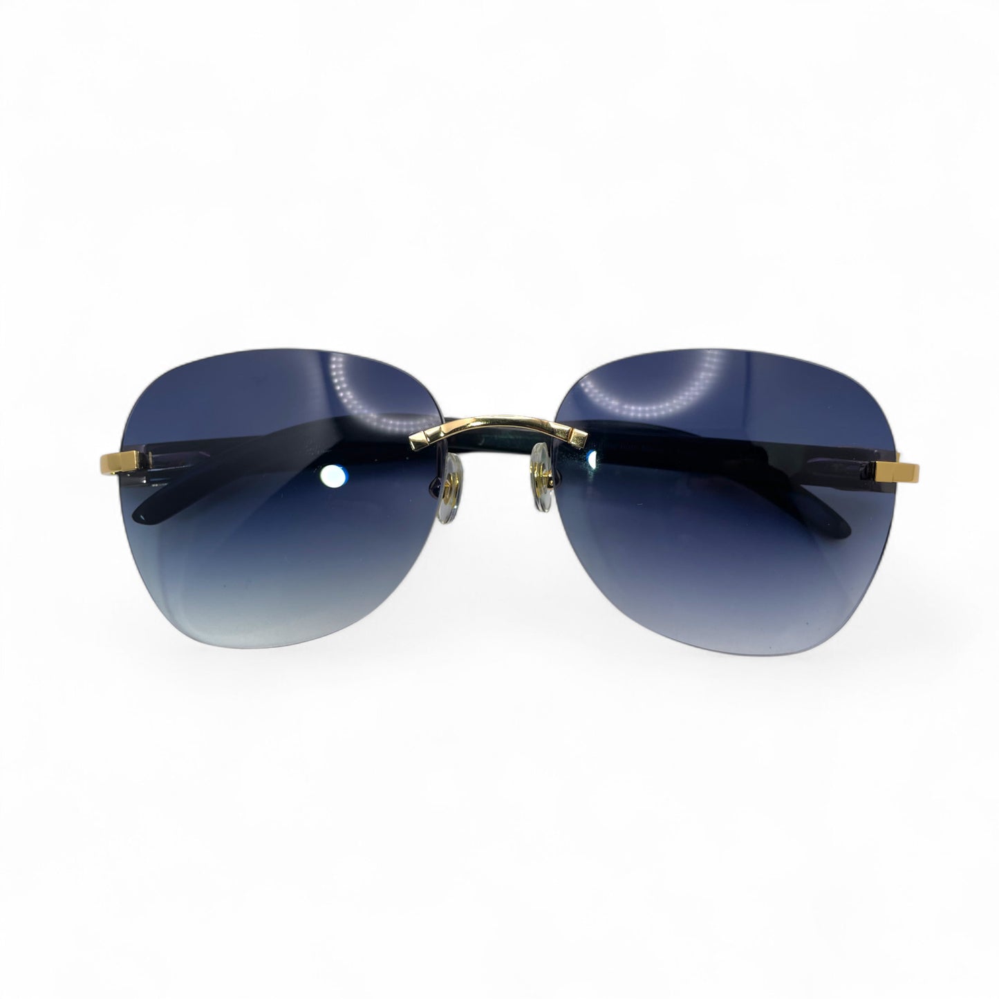 C Decor Buffs - Gold Black Genuine Horn Sunglasses (2010s)