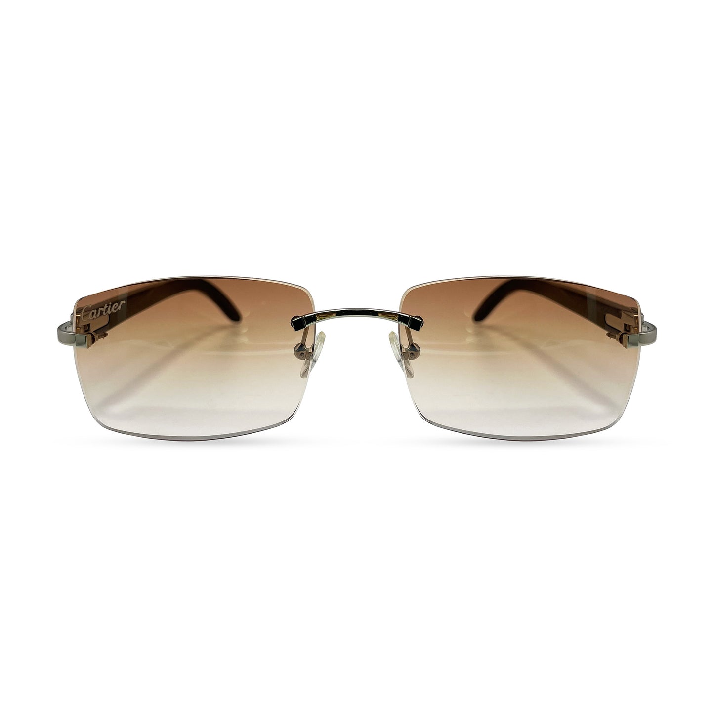 C Decor Buffs - Silver Black Genuine Horn Sunglasses (2010s)