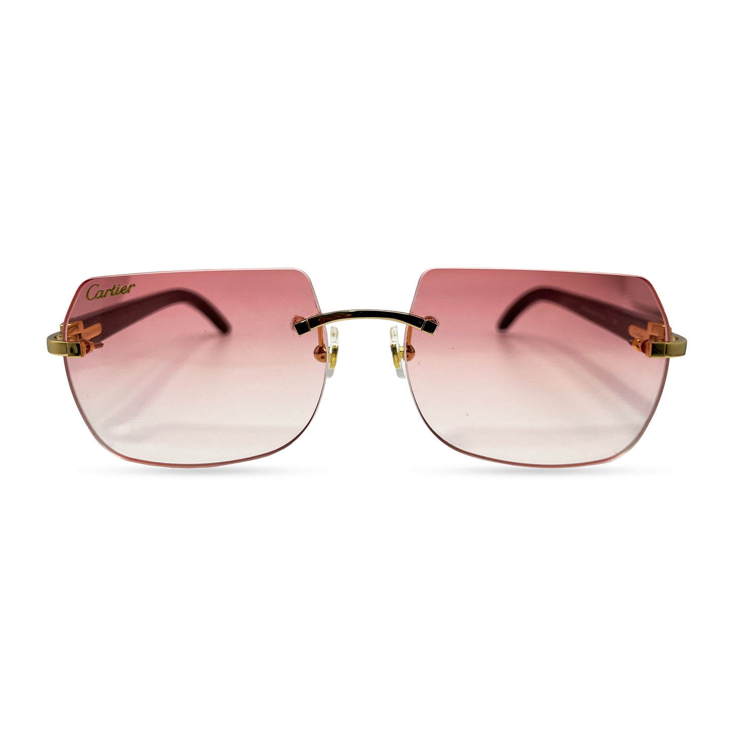 C Decor Buffs - Gold Black Genuine Horn Sunglasses (2010s)