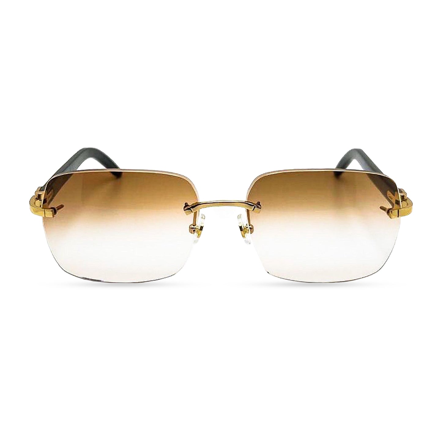 C Decor - Gold White Buffs w/ Brown Square Lenses