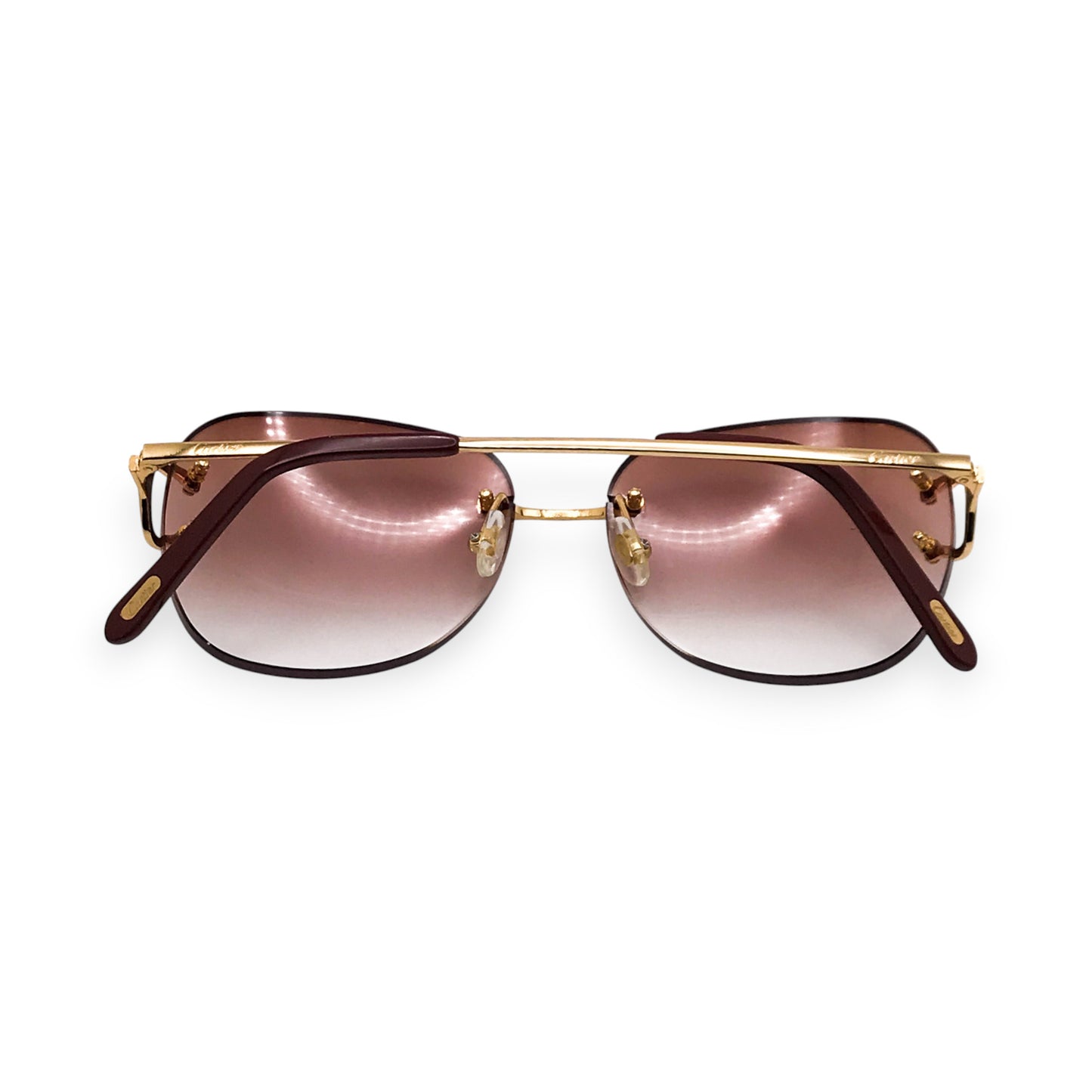 Big C Decor - Gold Wires Sunglasses w/ Hennessy Brown Indigo Lenses (2000s)