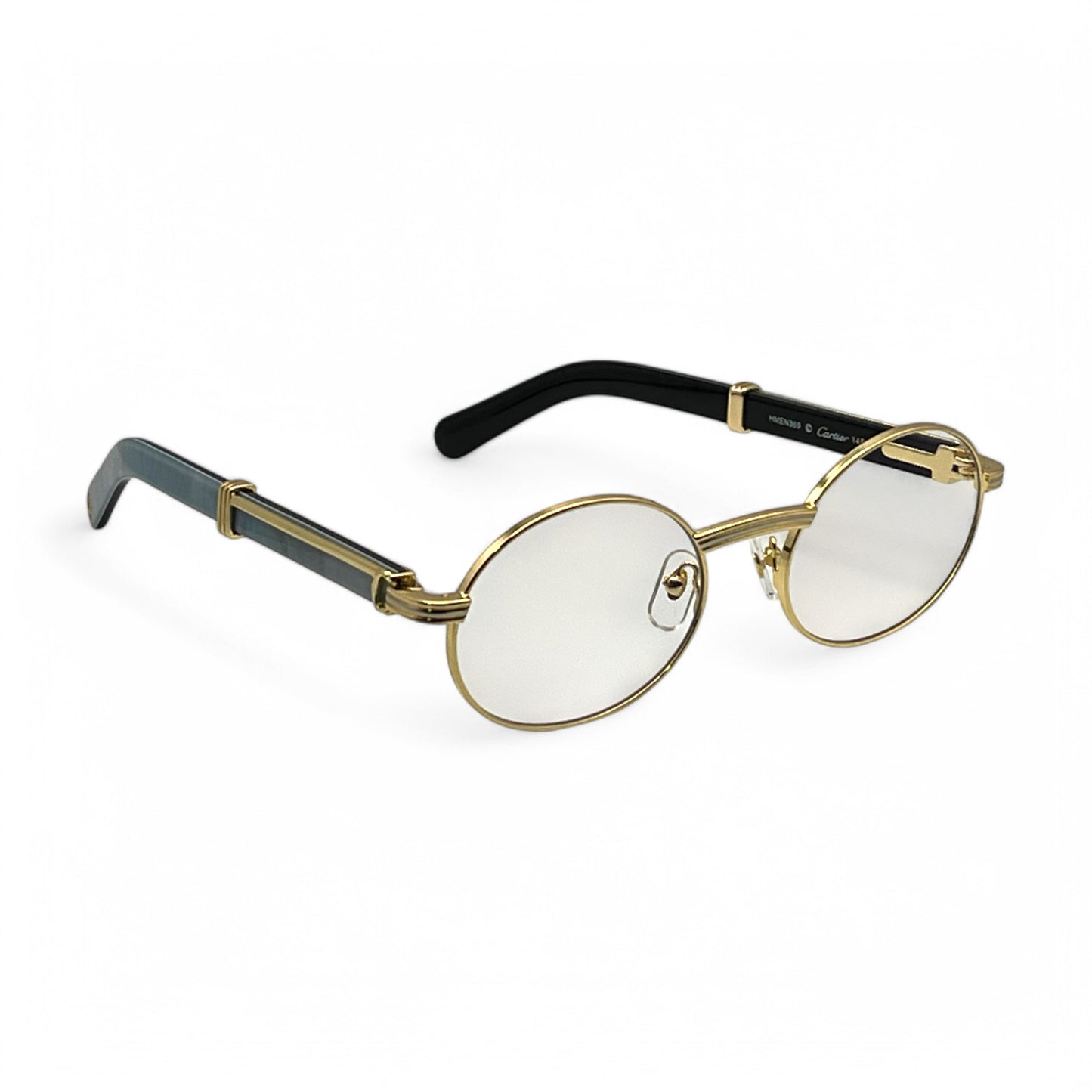 CT0464S Giverny Sunglasses - 53-22 Gold Gray Buffs w/ Clear Oval Lenses (2024)