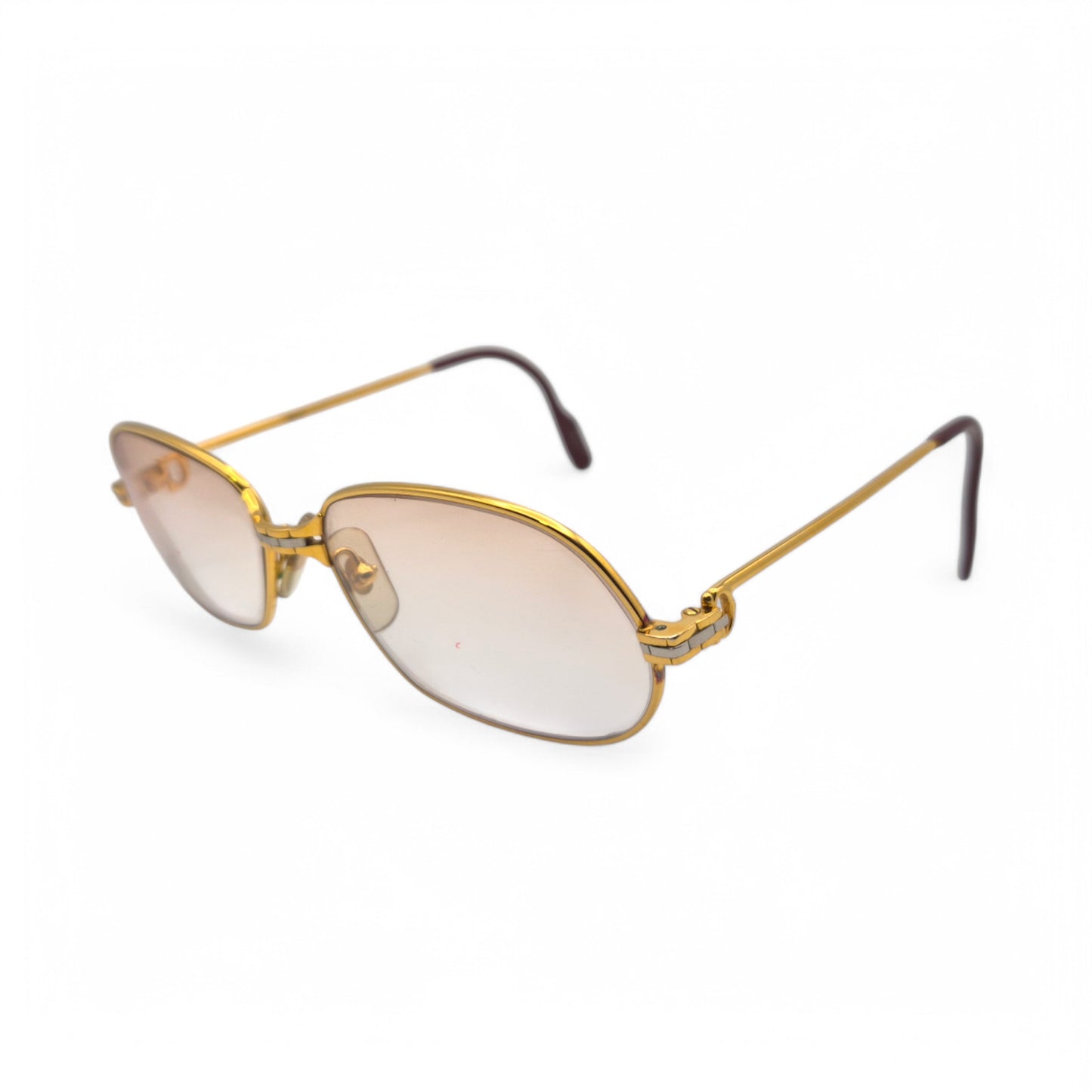 Cartier - Gold Wires w/ Light Brown Oval Lenses - Authentic (80s)