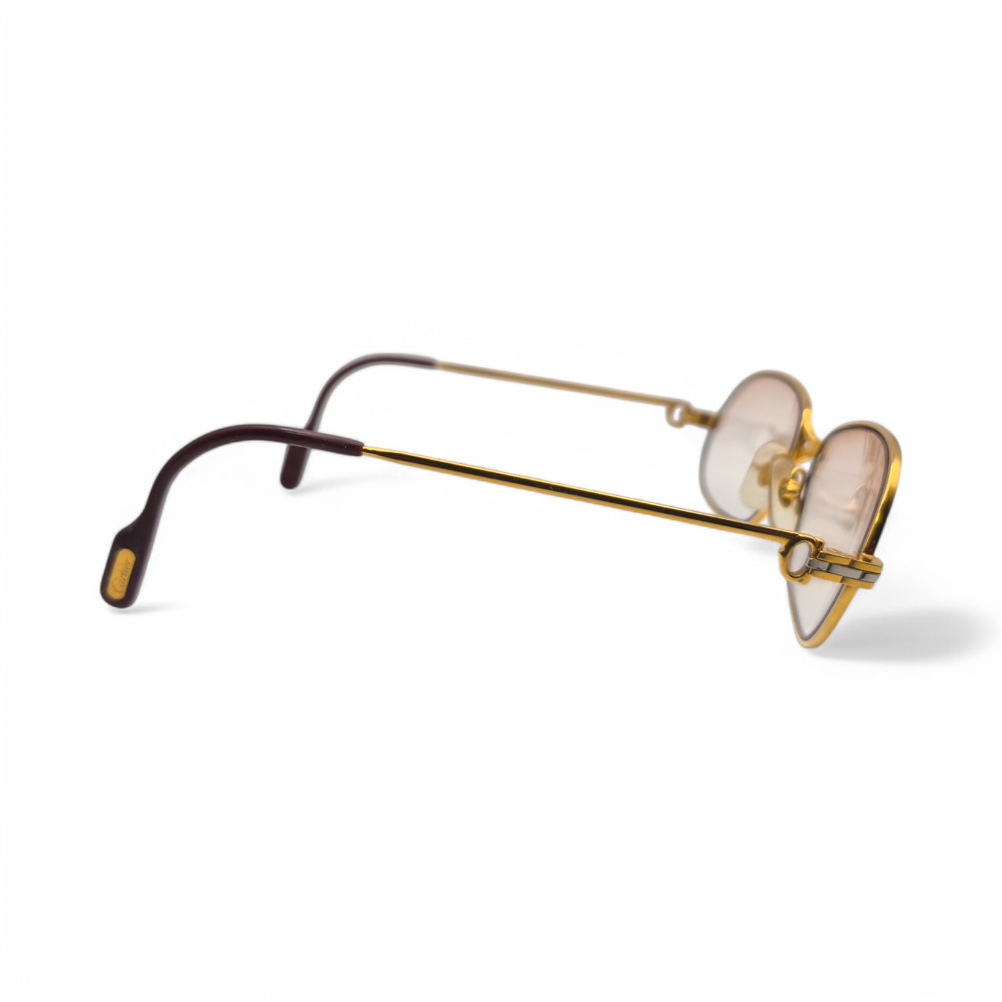 Cartier - Gold Wires w/ Light Brown Oval Lenses - Authentic (80s)