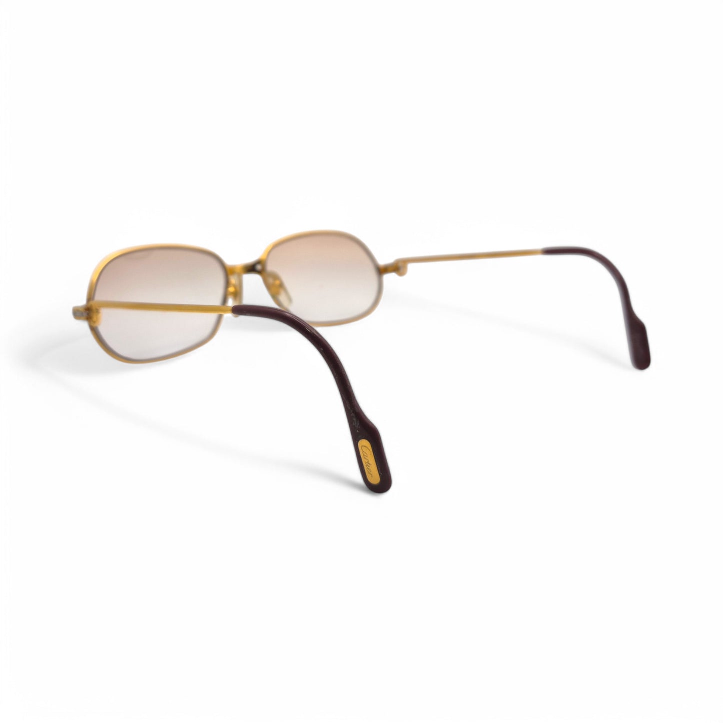 Cartier - Gold Wires w/ Light Brown Oval Lenses - Authentic (80s)