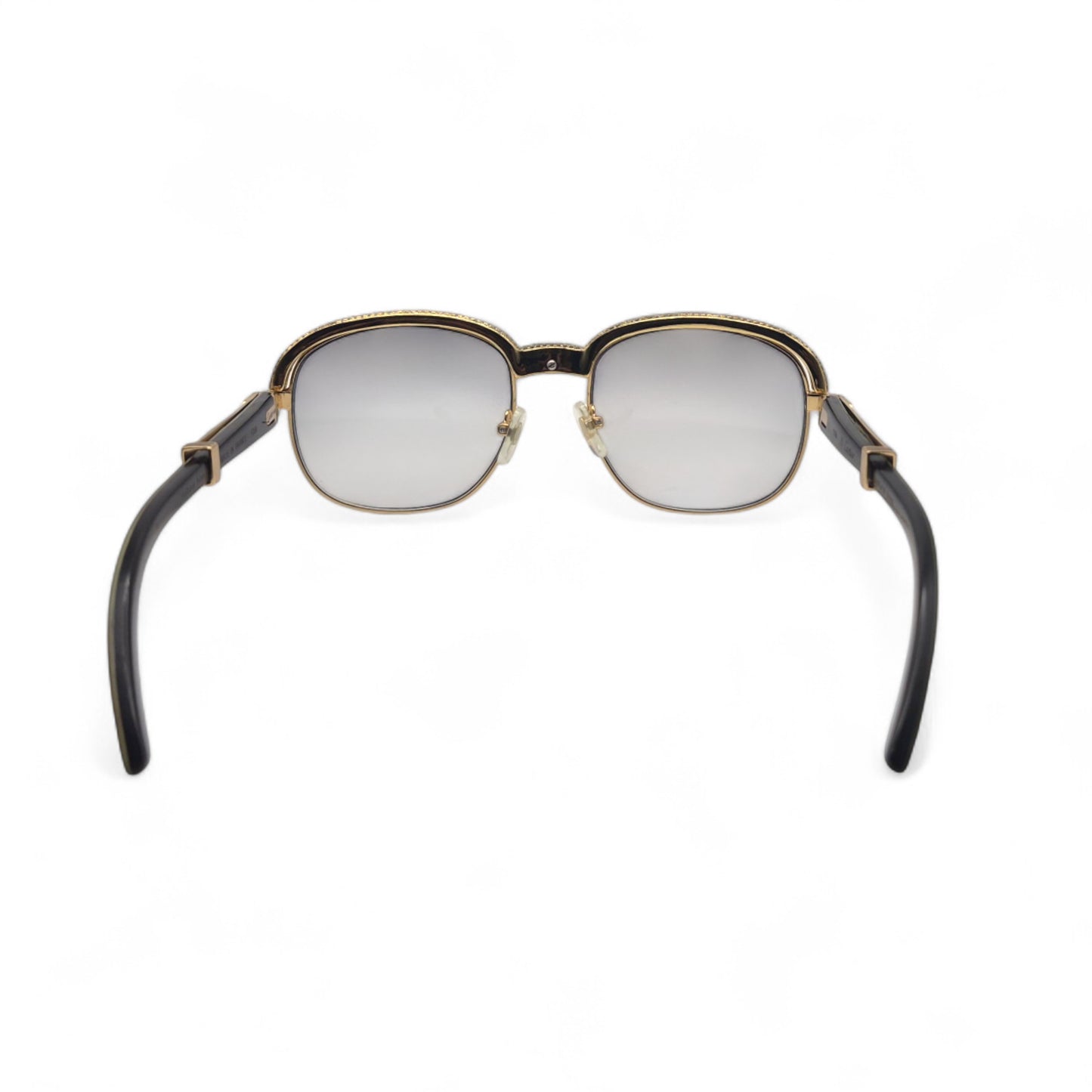 Malmaison - 56-16 Gold Green Woods Sunglasses w/ Diamond Frame & Light Gray Lenses